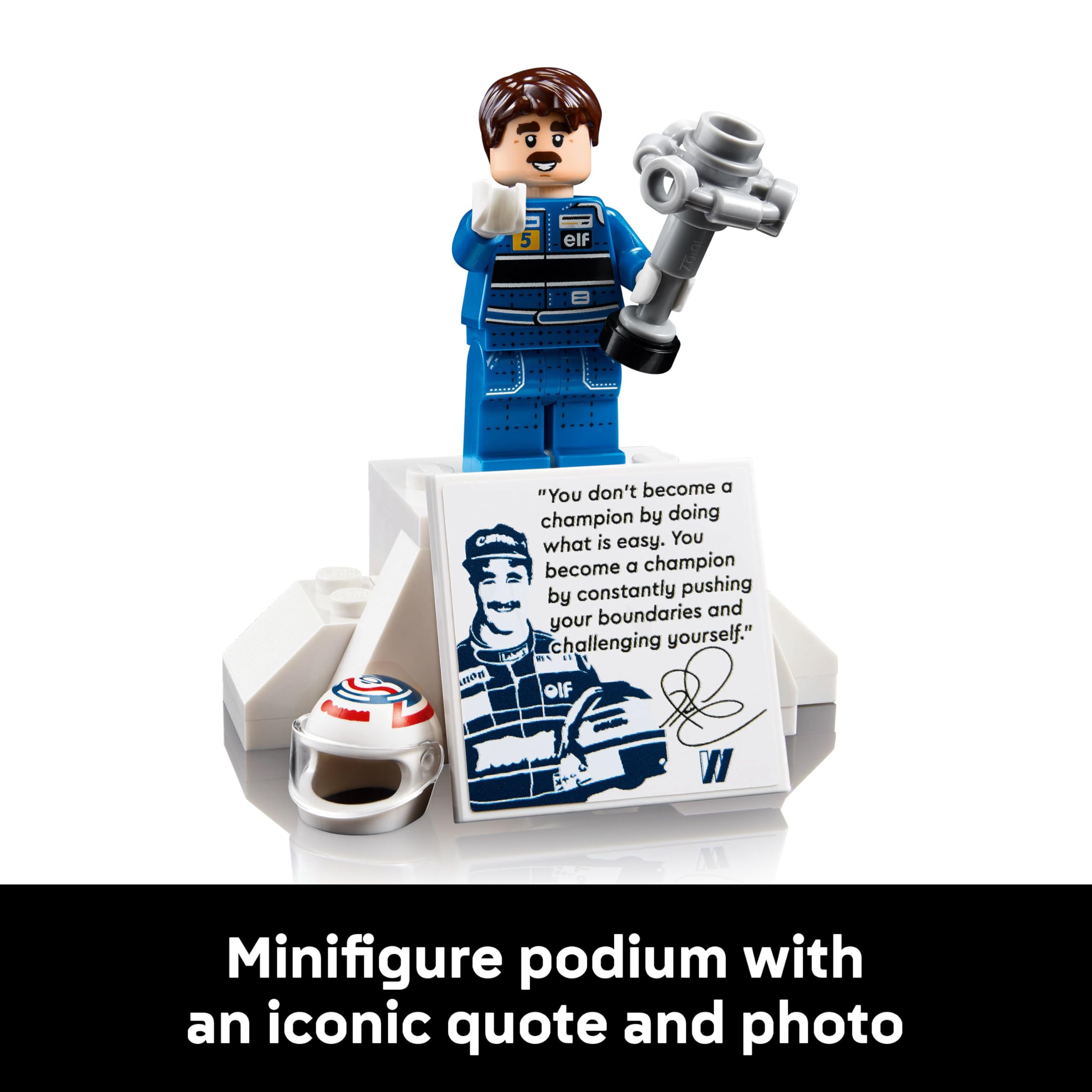 LEGO Icons Williams Racing FW14B & Nigel Mansell F1 Car Model Set - 799-Piece Building Kit for Adults 6
