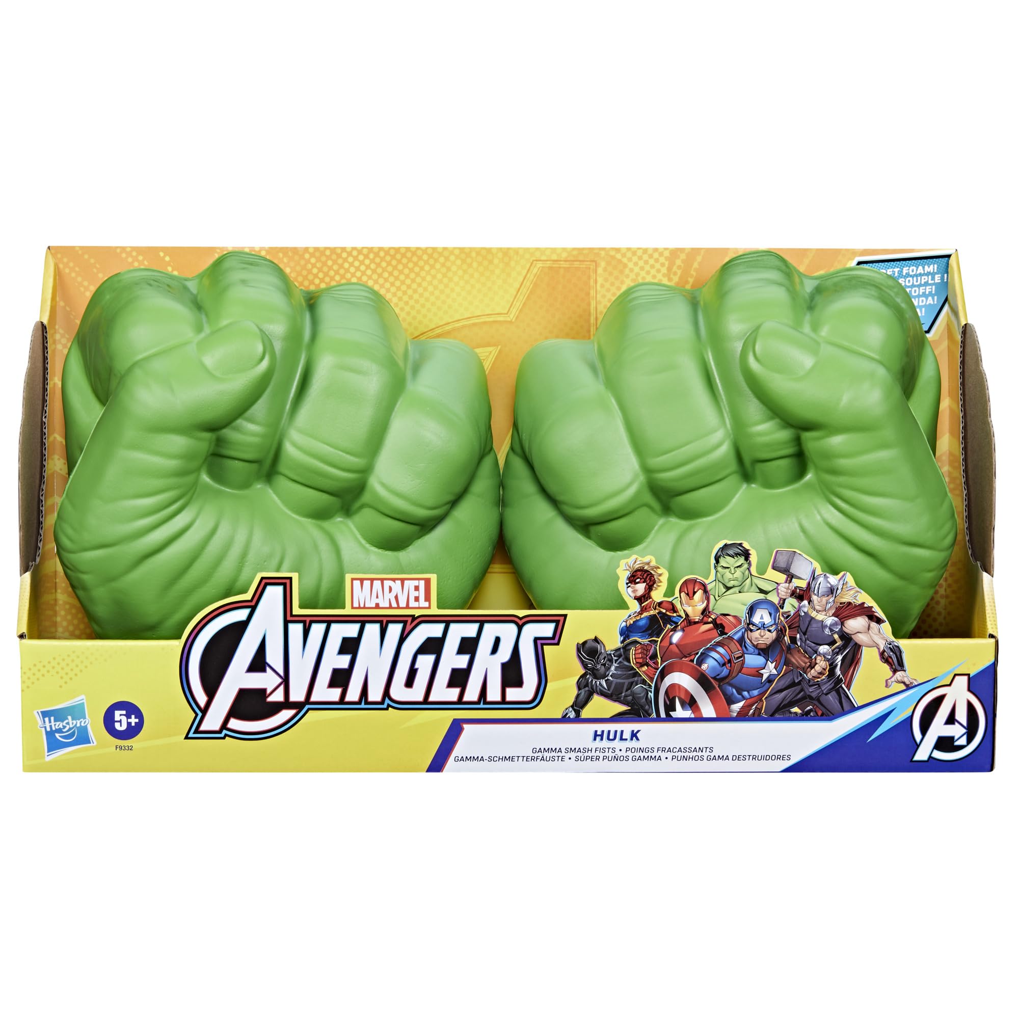 Marvel Hulk Gamma Smash Fists Roleplay Toy for Kids Ages 5+ | Green Foam Handwear 2