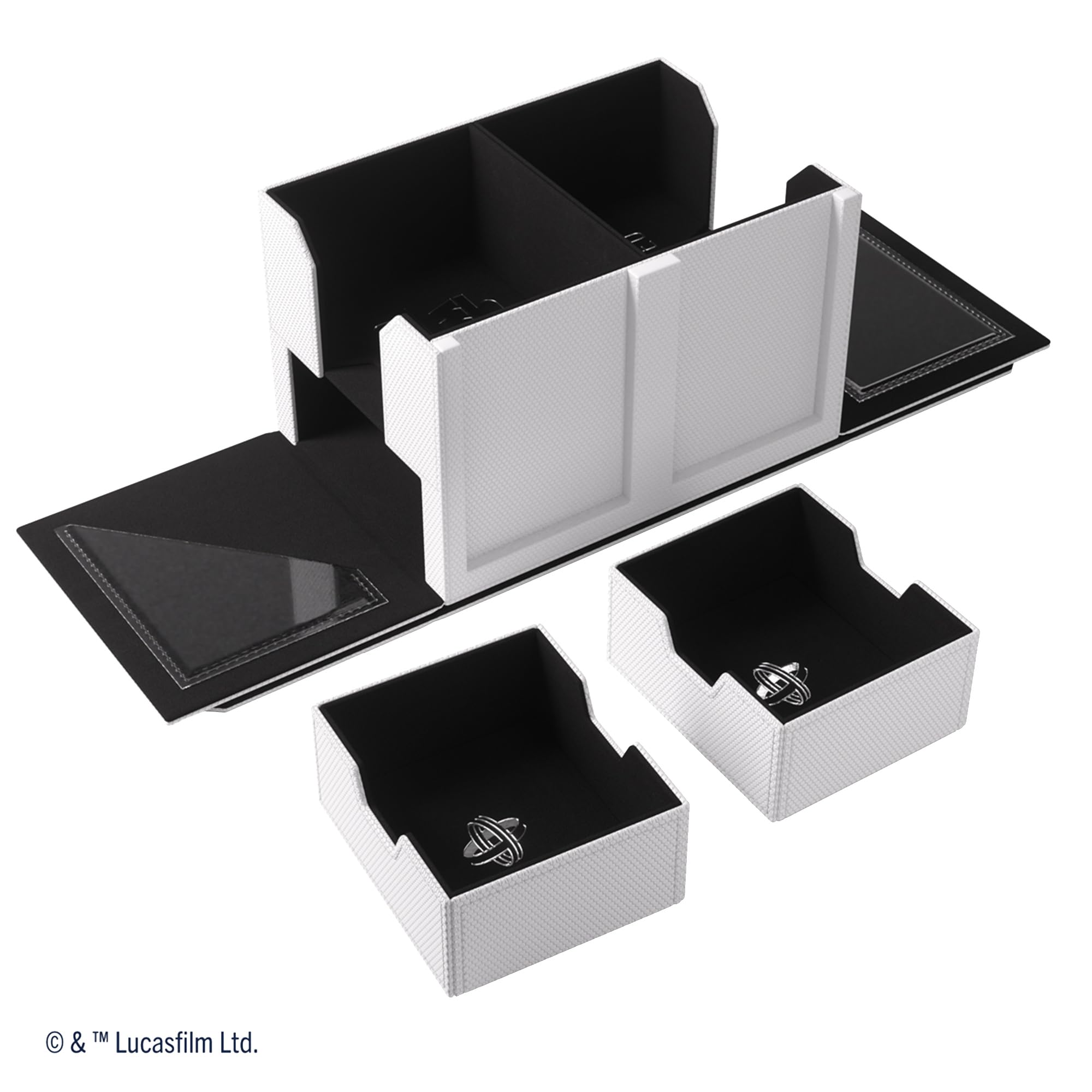 Gamegenic Star Wars Unlimited Double Deck Pod - White/Black | Holds 2 Double-Sleeved Decks 5