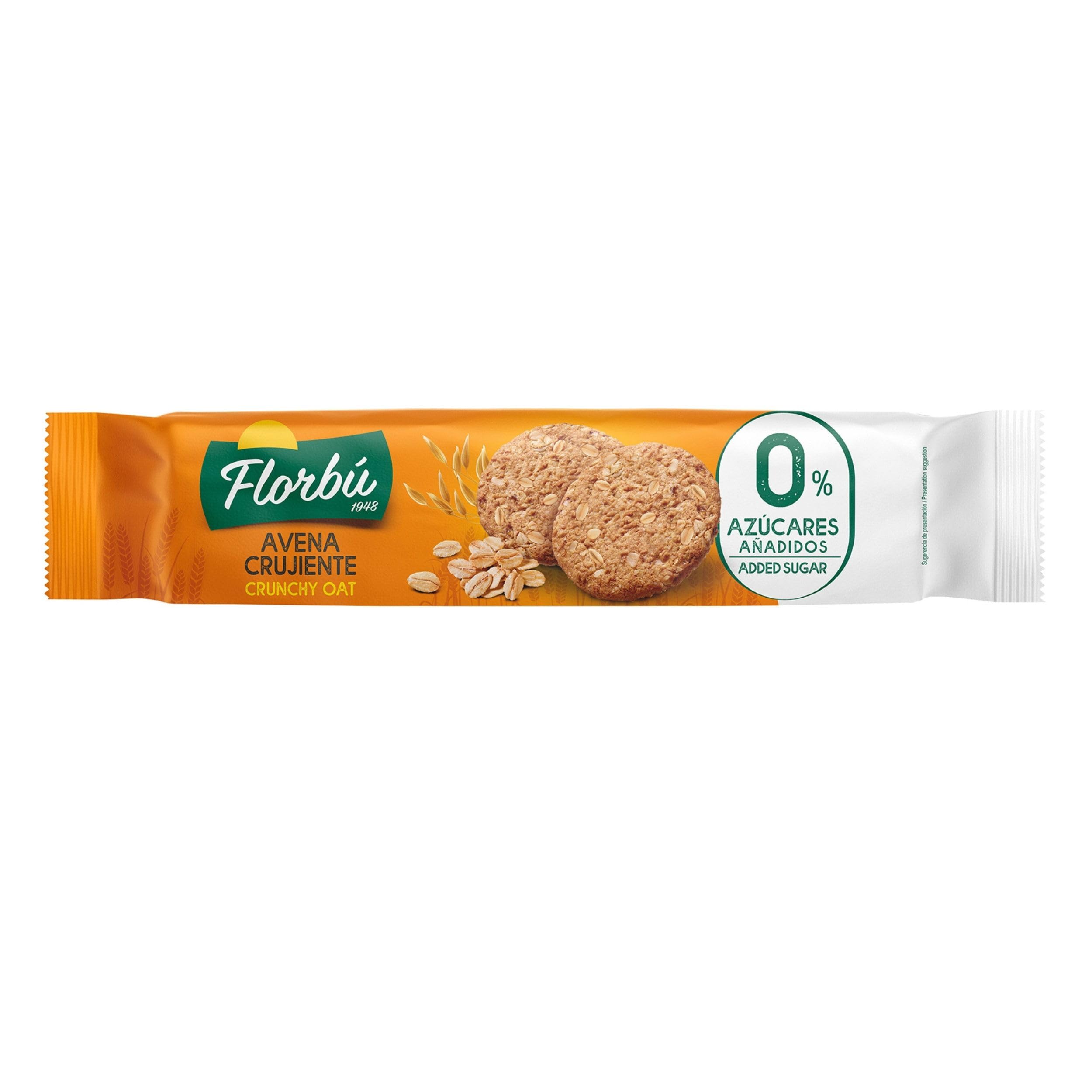 Florbu Crunchy Oat Biscuits - 0% No Added Sugar | High Fibre | Wholemeal 1