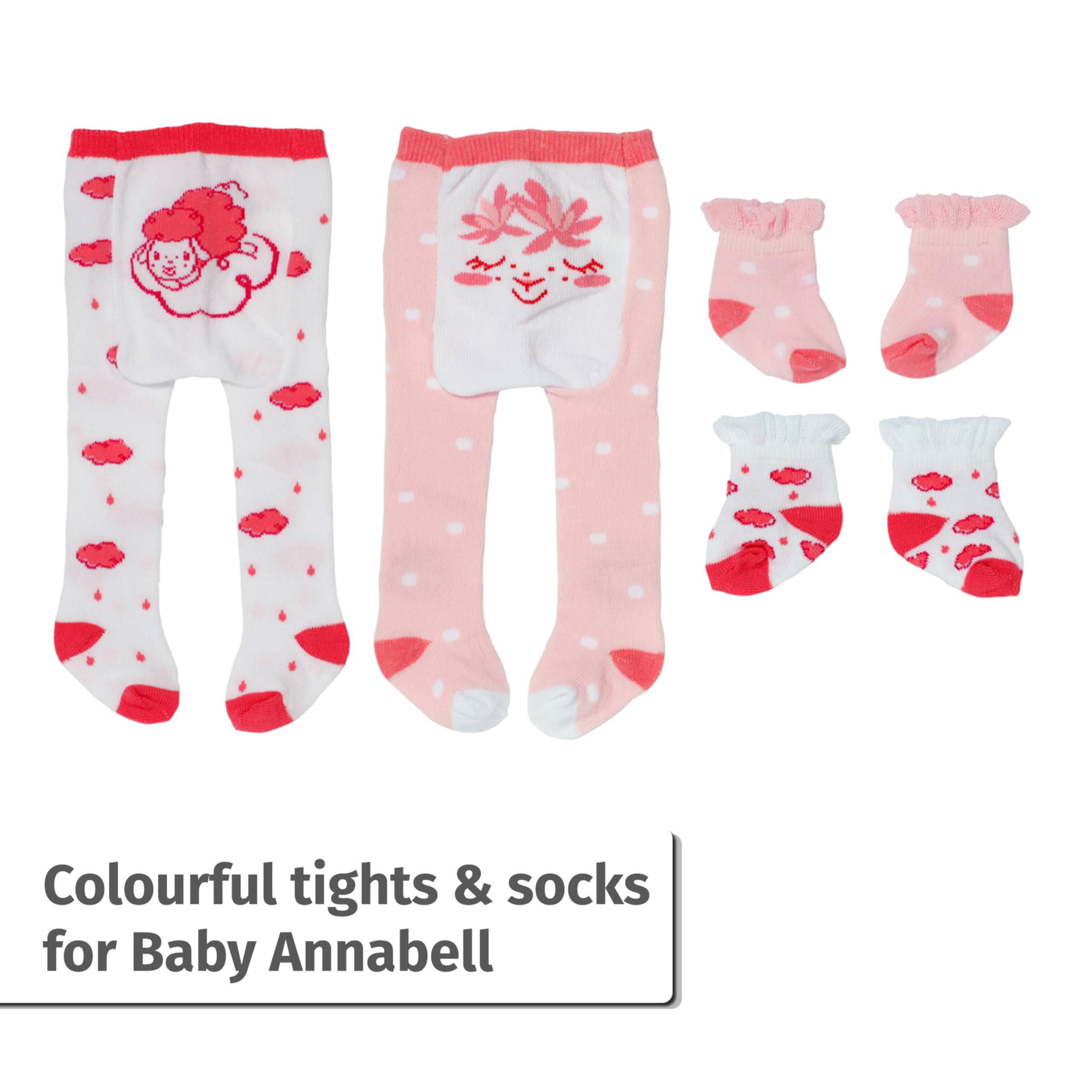 Baby Annabell Tights and Socks Set for 43cm Dolls - Assorted Designs 4