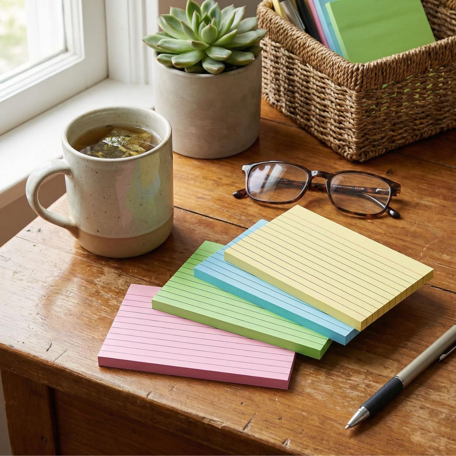 Hawksbill Coloured Index Cards A6 Ruled - 100 Pack Neon Colours | 148mm x 105mm
