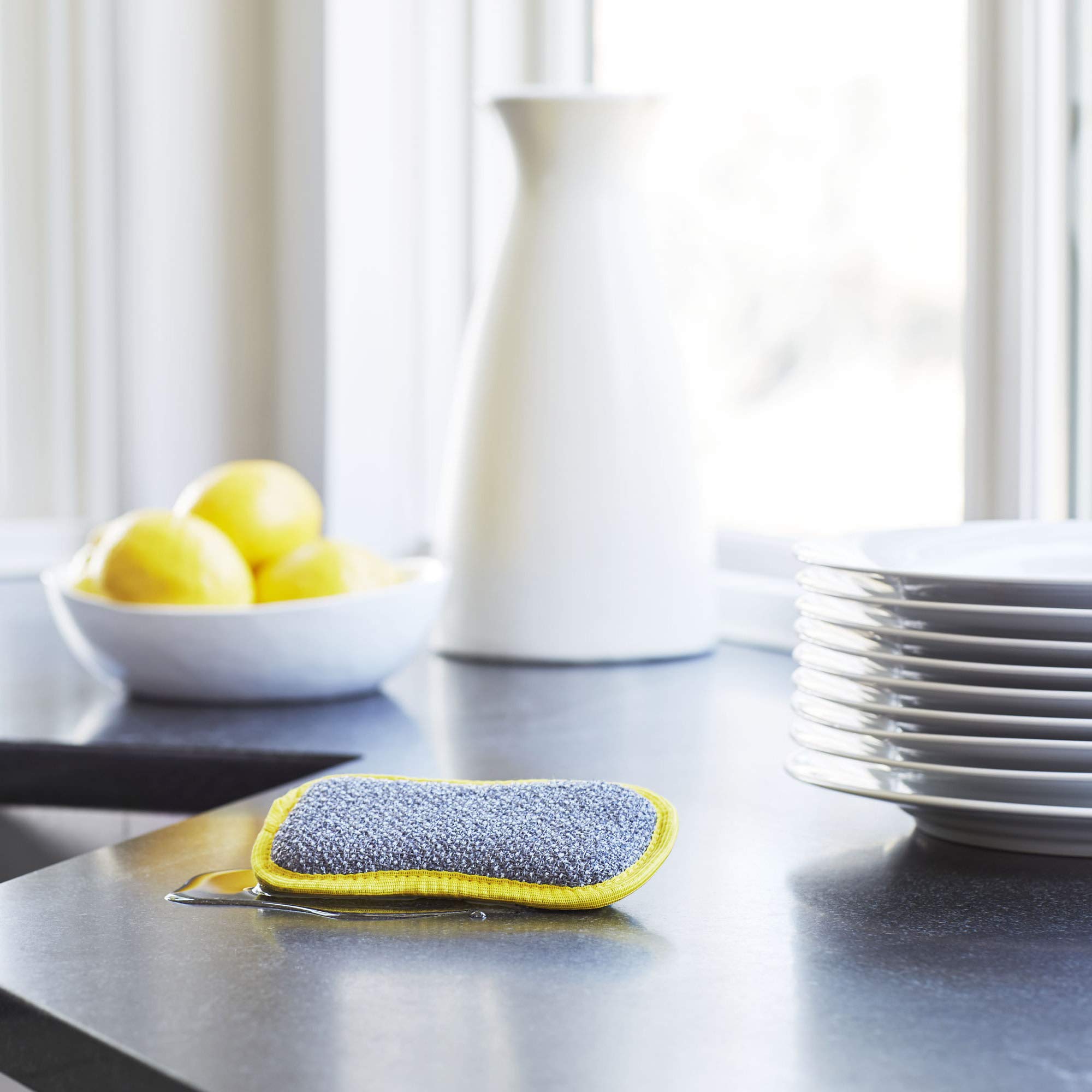 E-Cloth Washing Up Pad - Non-scratch Scrub Sponge, Guaranteed 300 Washes | Yellow, 1 Pack 3