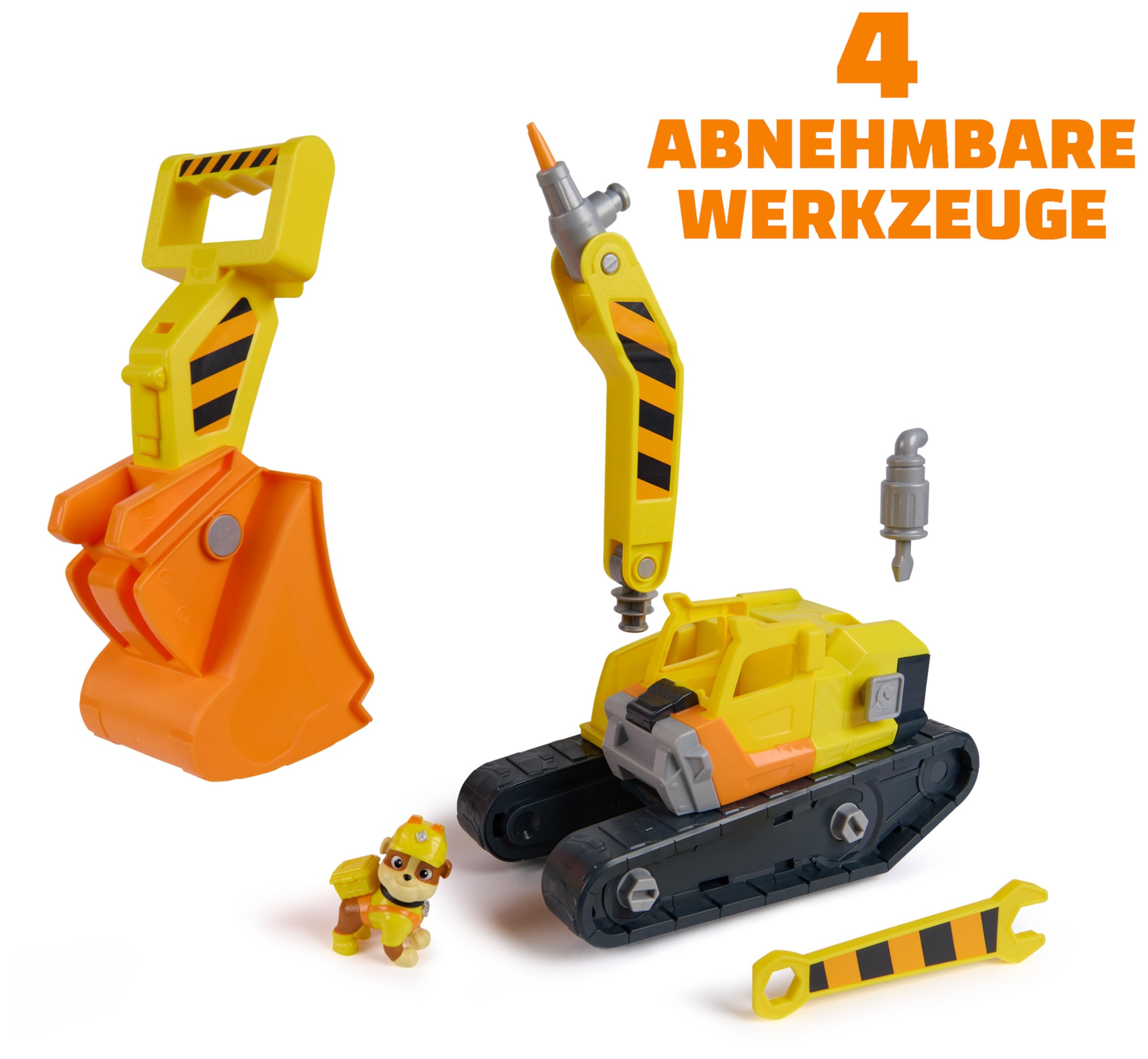 Rubble & Crew Rubble's Ultimate Tool Bulldozer Vehicle with 4 Tools and Figure | Ages 3+ 3