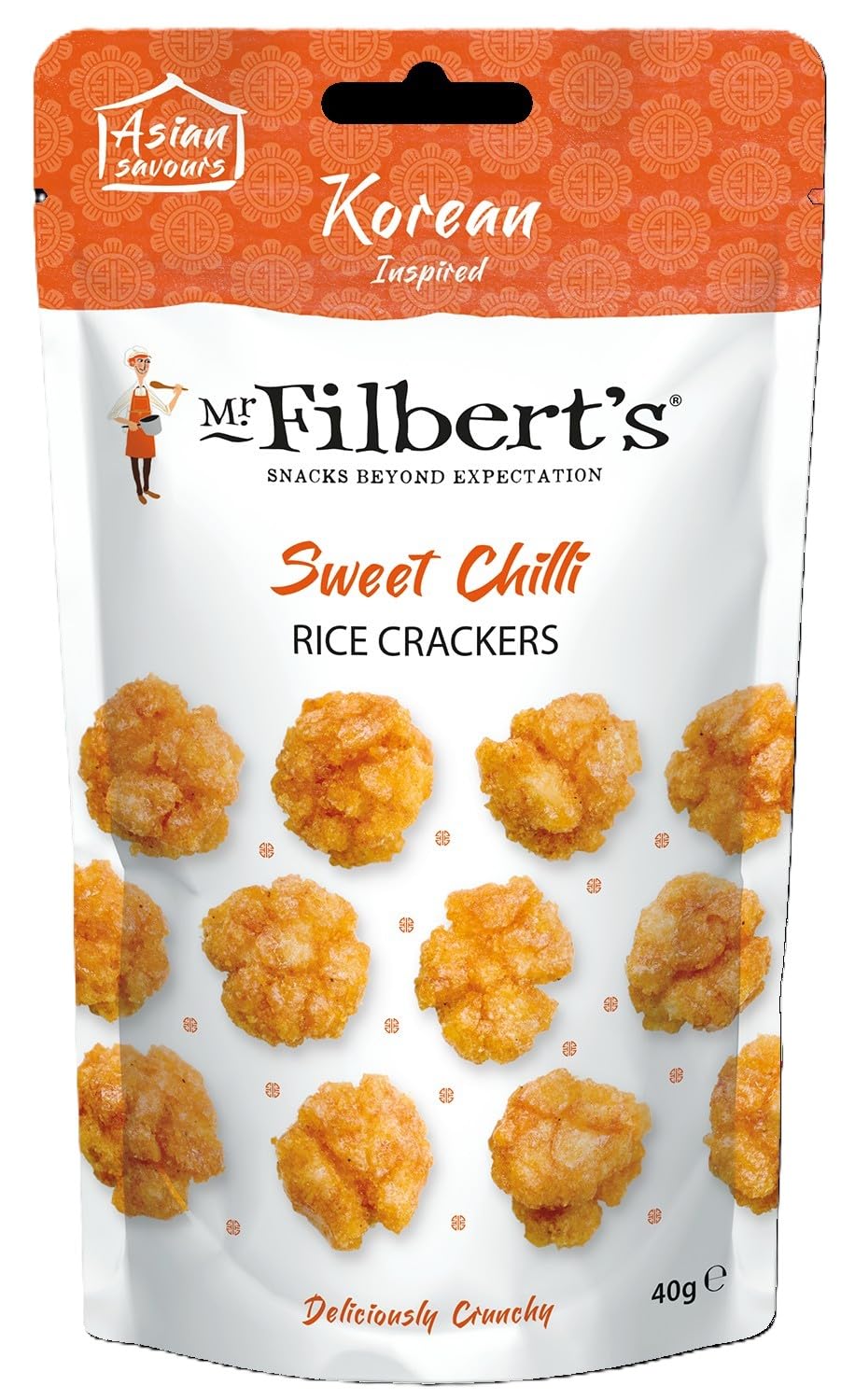 Mr Filbert's Sweet Chilli Rice Crackers, 12 x 40g