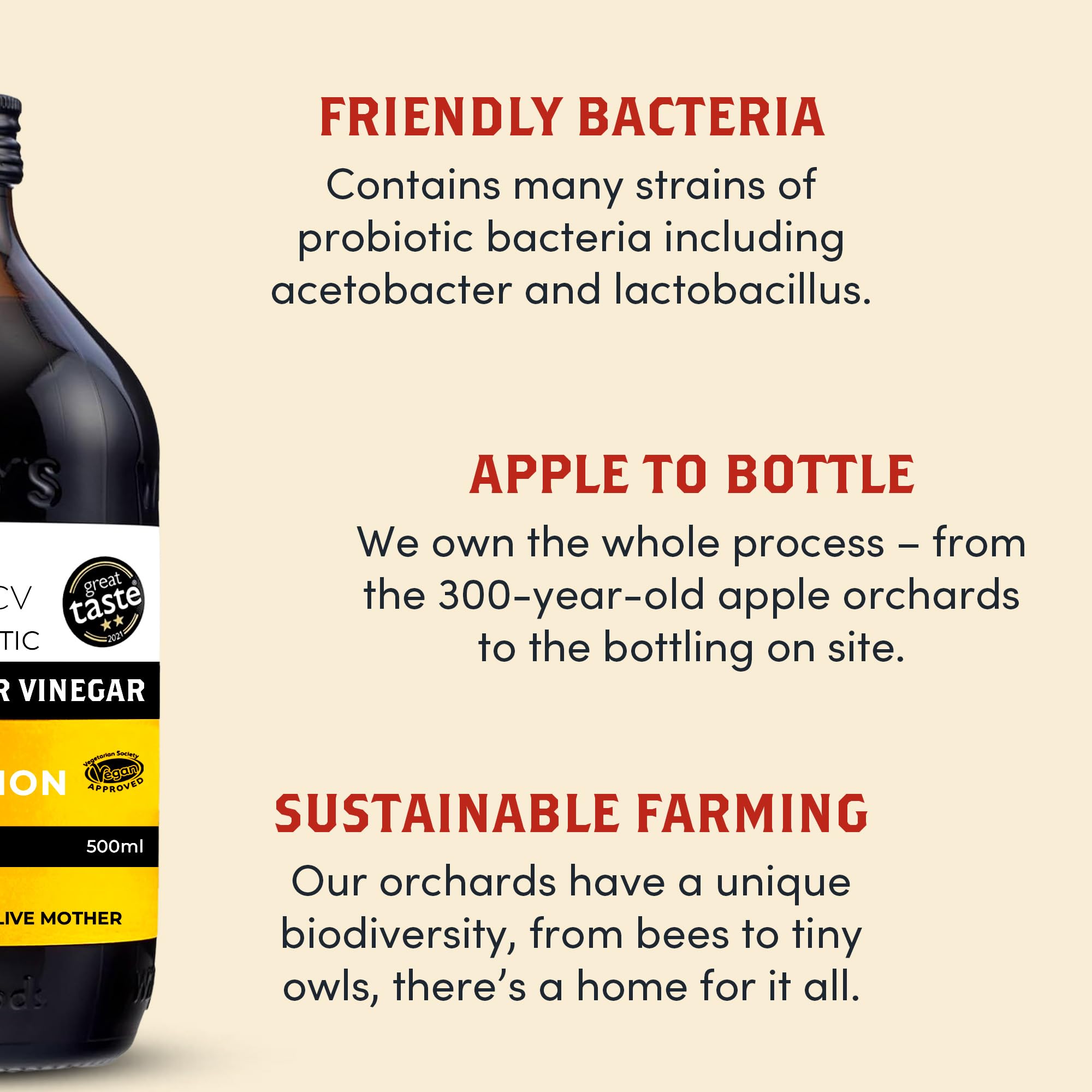 Willy's Apple Cider Vinegar with Turmeric & Honey - Raw, Organic, Unpasteurised | 500ml 5