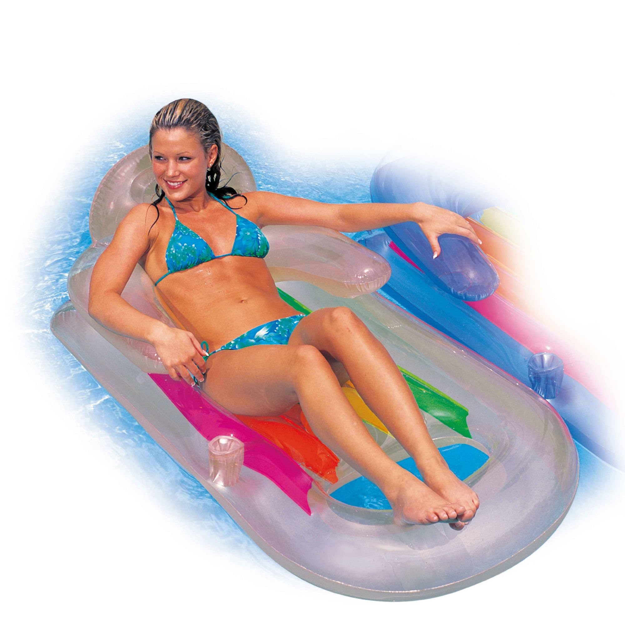 Intex 58802 Bronzing Chair Mat - 160 x 85 cm | Drink Holder | Max 100kg 1