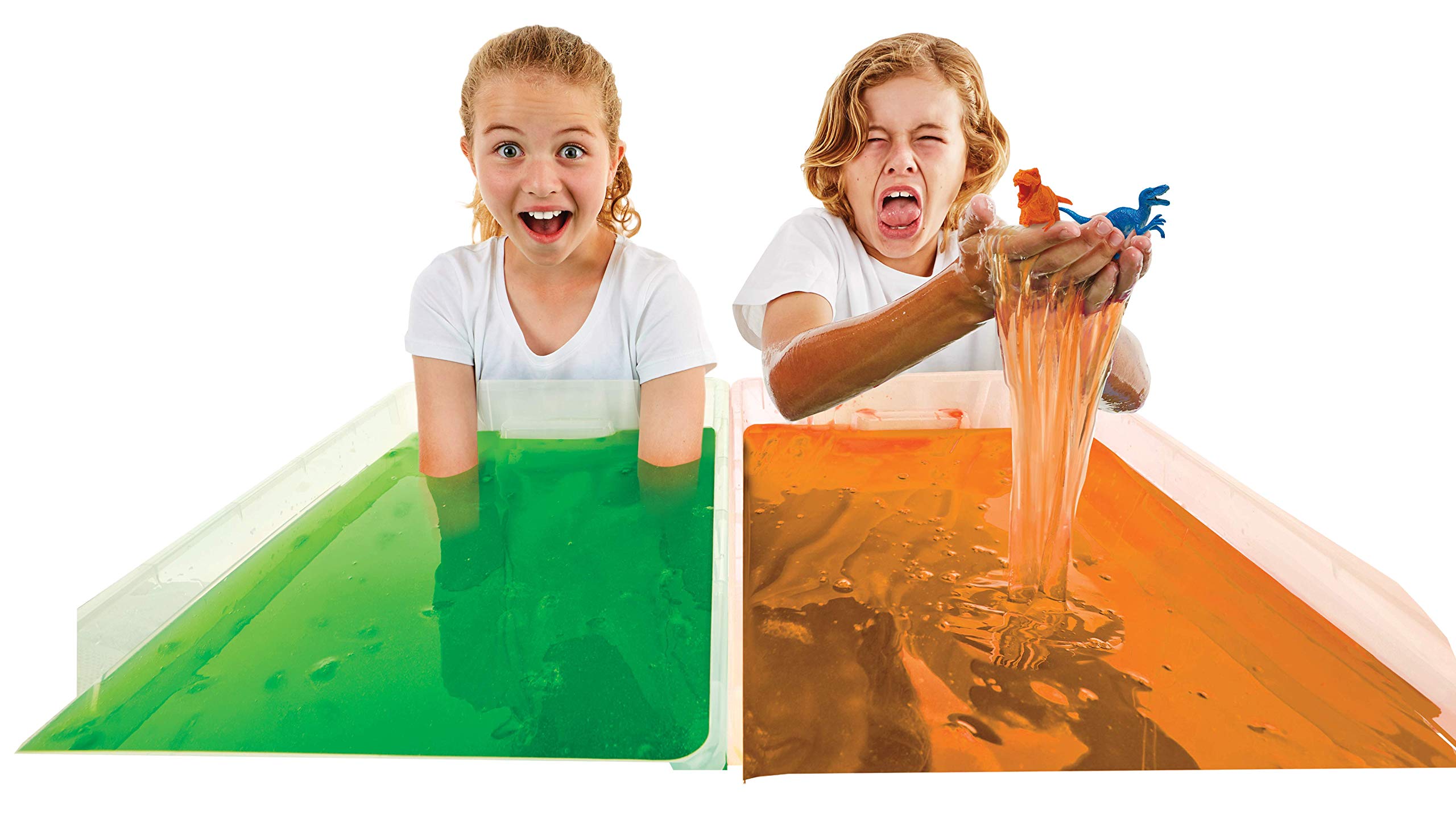 Dino Slime Play Green - Zimpli Kids Dinosaur Slime Set with 2 Figures 5