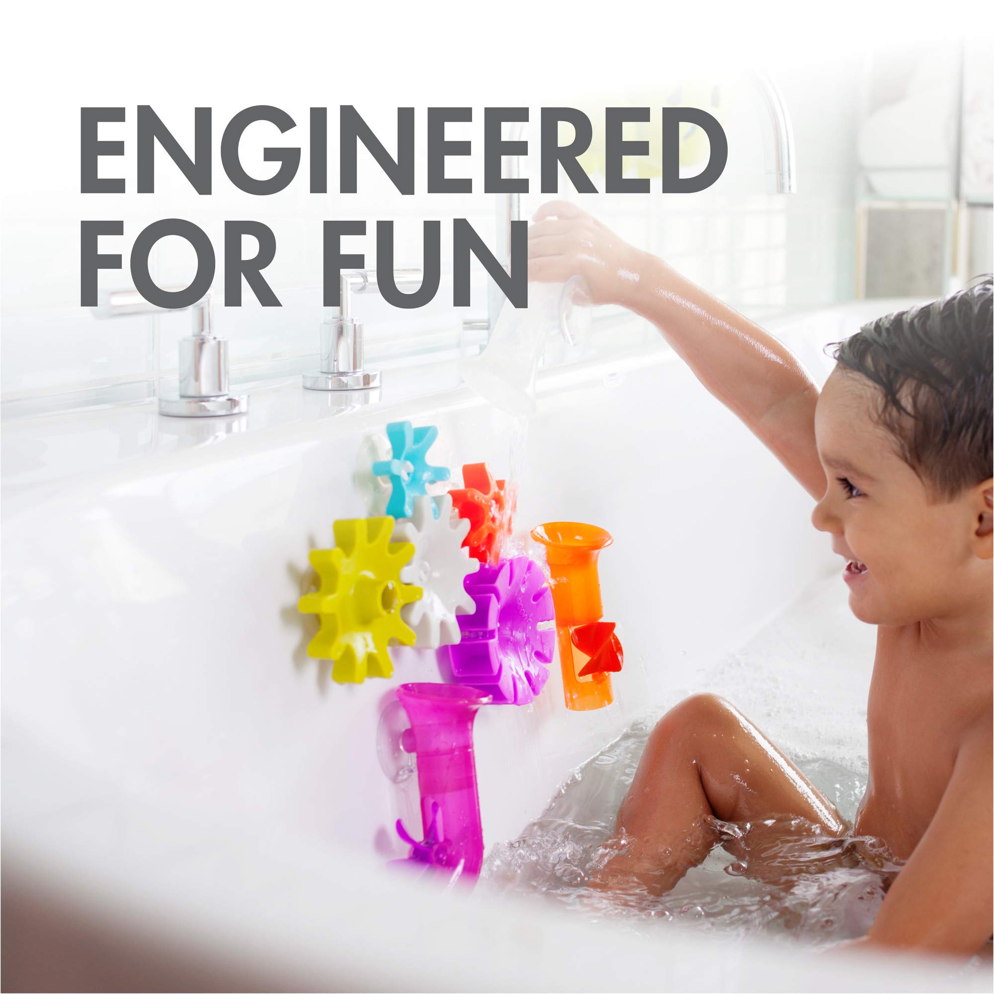 Boon Pipes, Cogs & Tubes Bath Toy Bundle - Multicolor Water Play Set for Babies and Toddlers 11