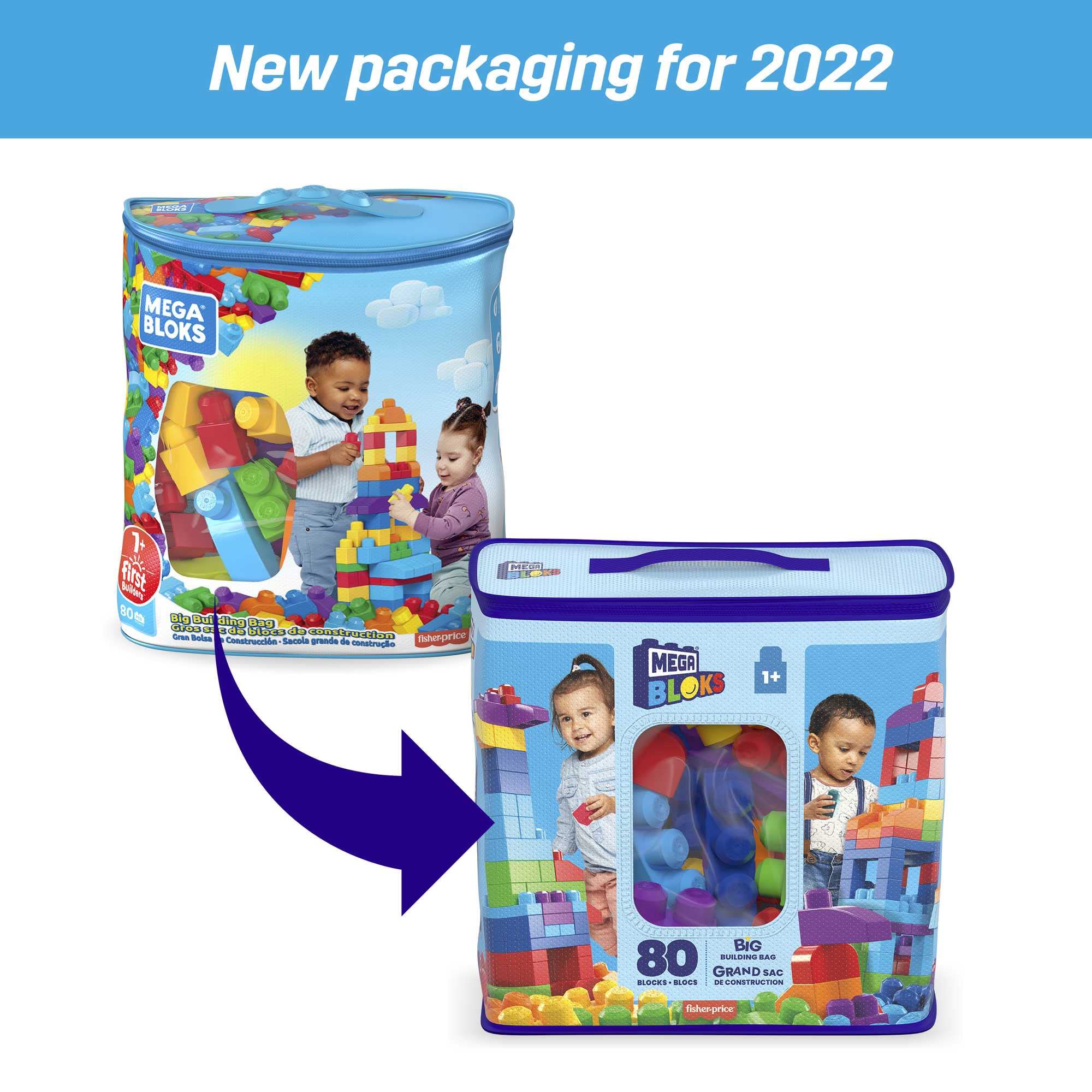 Mega Bloks First Builders Big Building Bag - 80 Pieces | Ages 1+ | Easy Storage 9