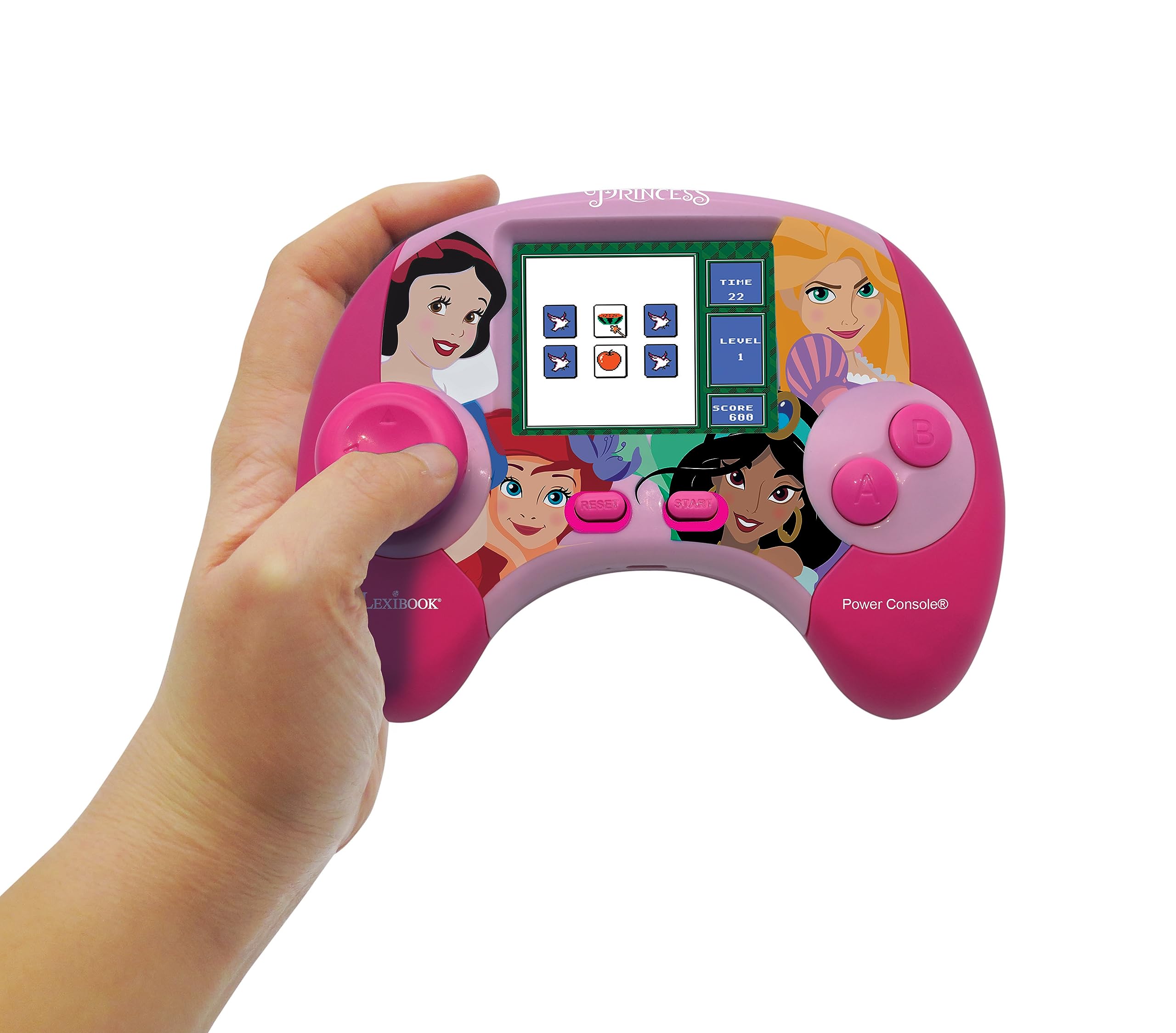 Lexibook Disney Princess Power Console® - Bilingual Educational Game Console with 100 Activities (French/English), Ages 4+