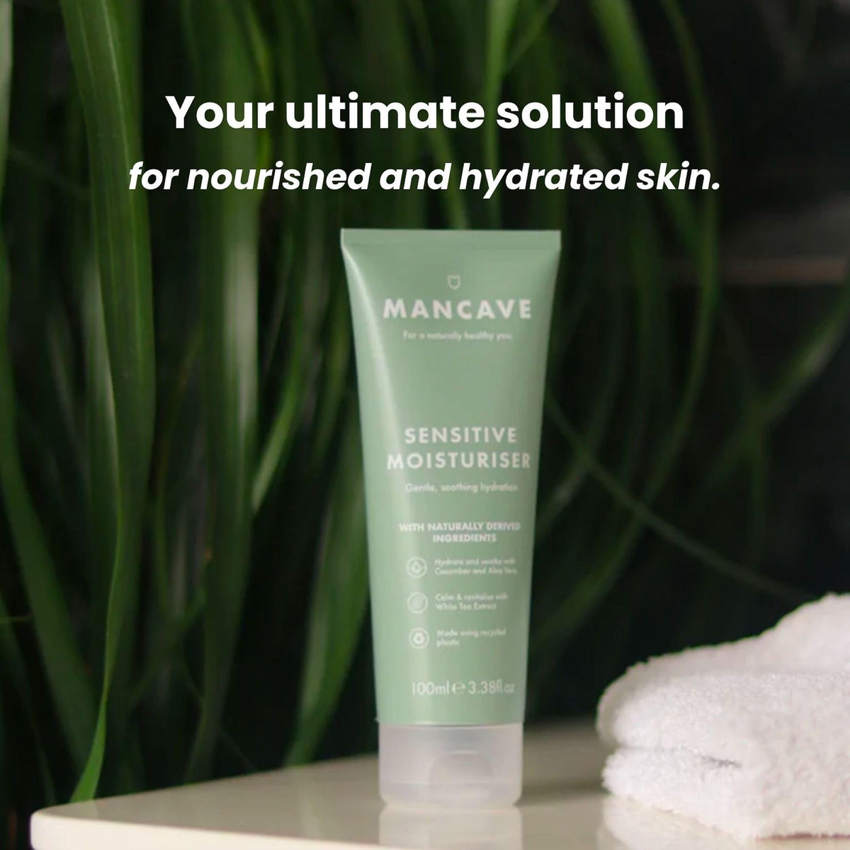 ManCave Sensitive Moisturiser - For Men with Sensitive Skin | 100 ml