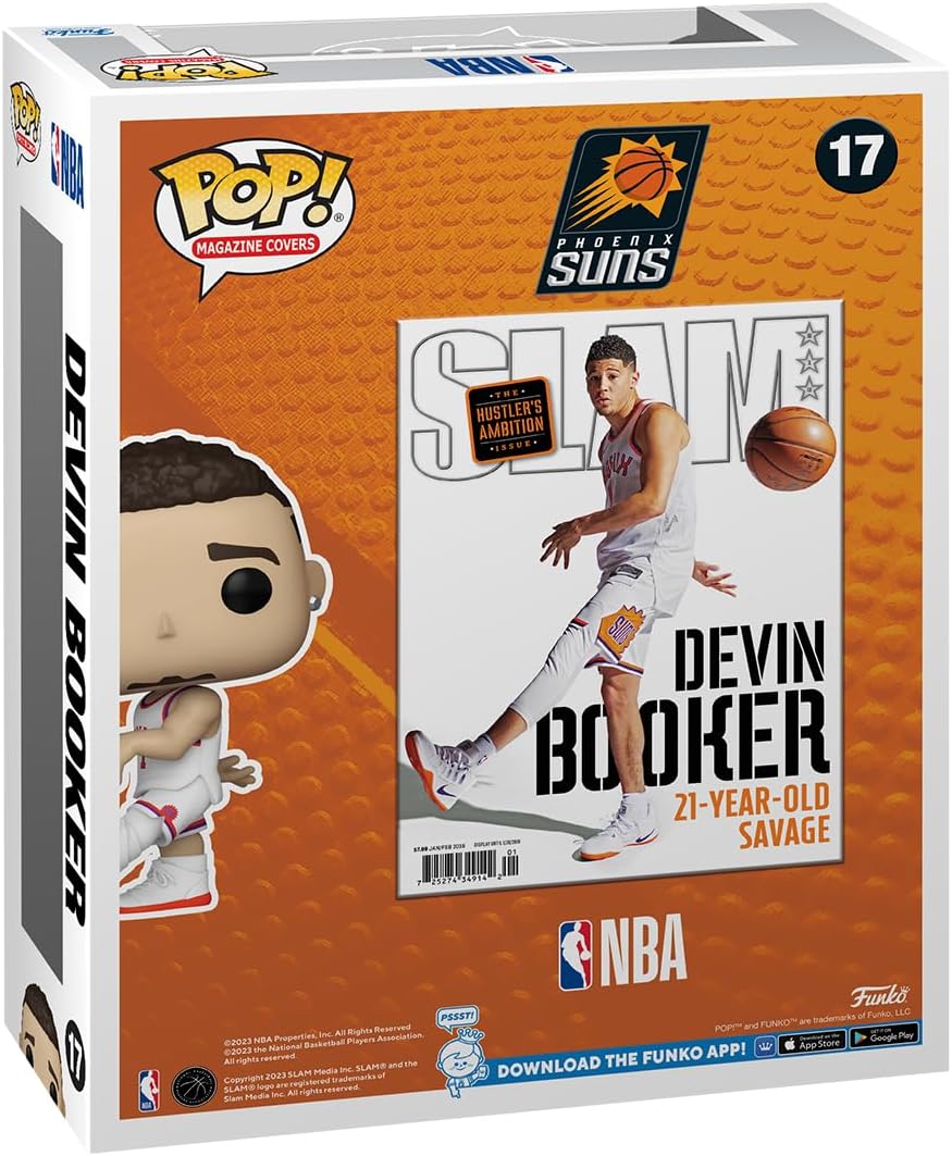 Funko POP! NBA Cover: Slam – Devin Booker - Collectable Vinyl Figure - Gift Idea