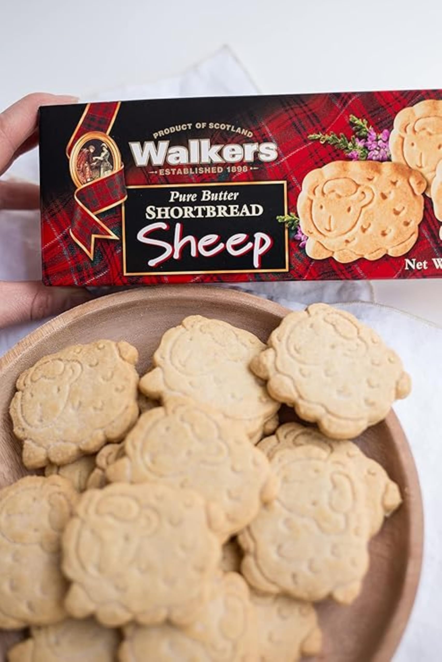 Walkers Shortbread Sheep Shapes - Pure Butter Recipe | 125g (Pack of 4) | Kosher