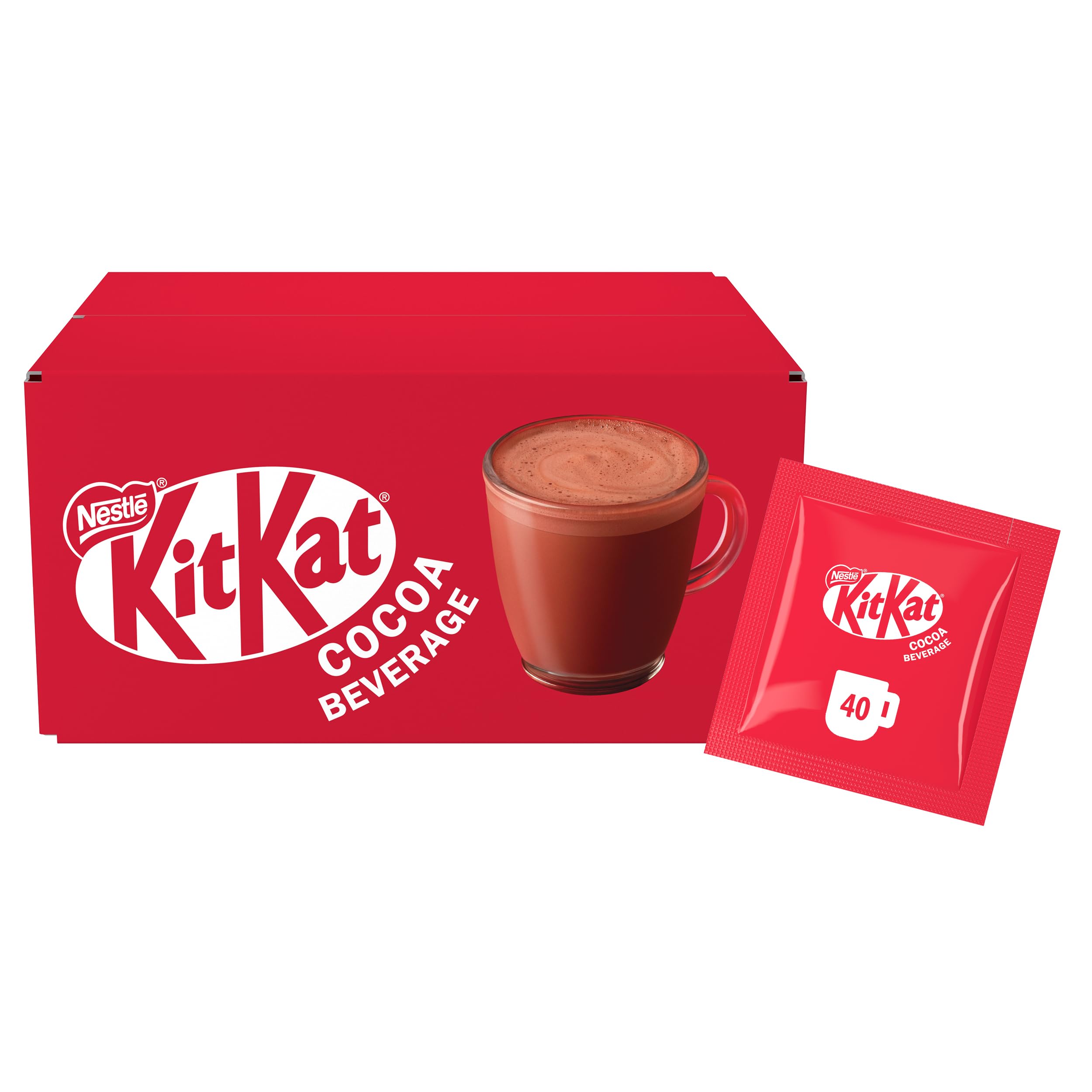KitKat Instant Hot Chocolate Powder Sachets - 40 Count (28g Each)