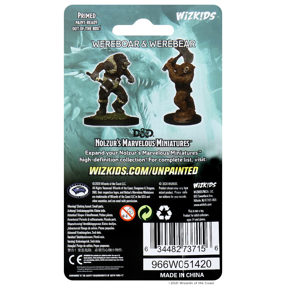 WizKids Dungeons & Dragons Bear Miniature Figure Accessories | Green Plastic 2