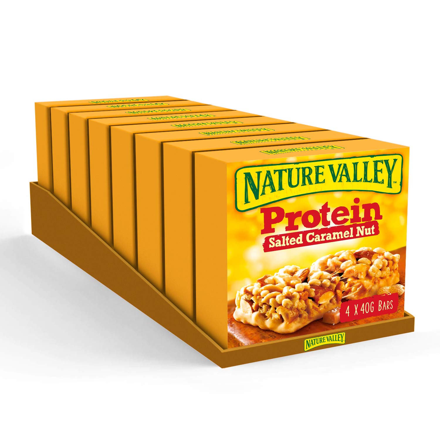 Nature Valley Protein Salted Caramel Nut Gluten Free Cereal Bars - 10g Protein | 32 Pack