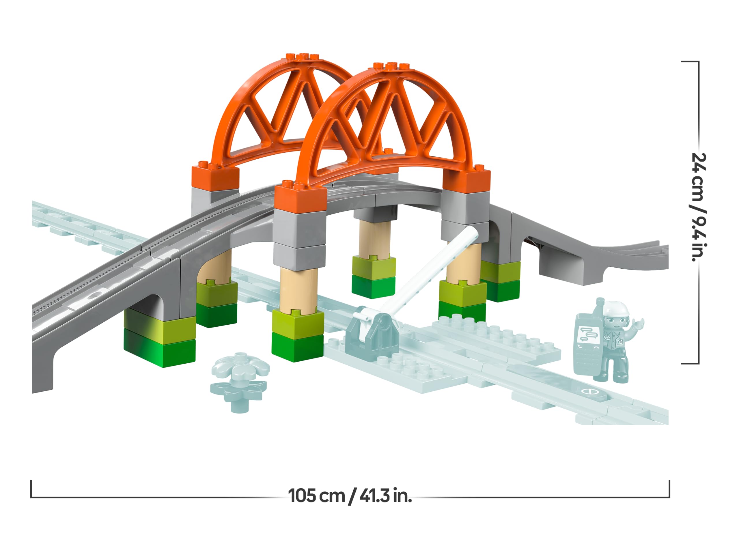 LEGO DUPLO Train Bridge and Tracks Expansion Set 10426 | Ages 2+ | Educational Building Toy 9