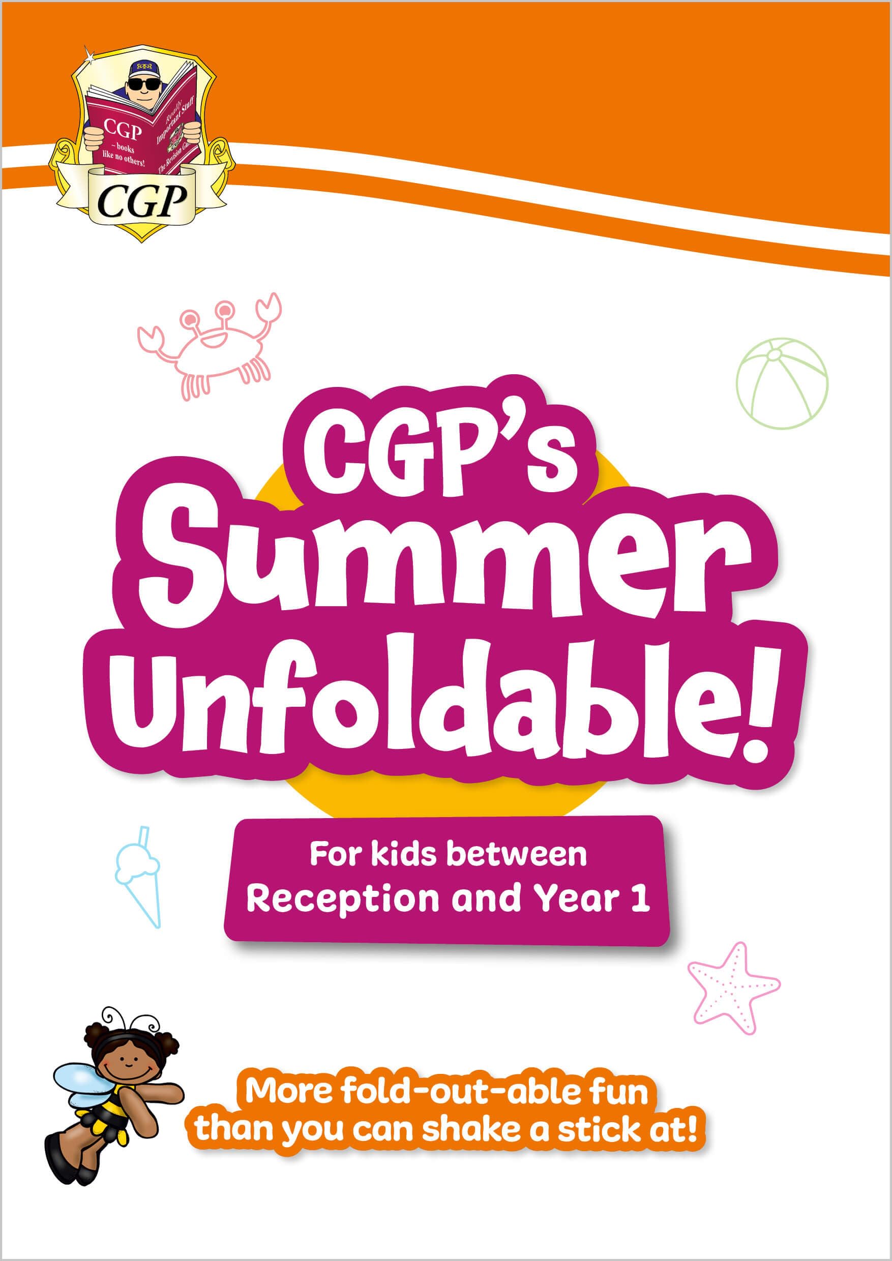 CGP Summer Unfoldable for Reception to Year 1 Maths & English Practice | Loose Leaf 1