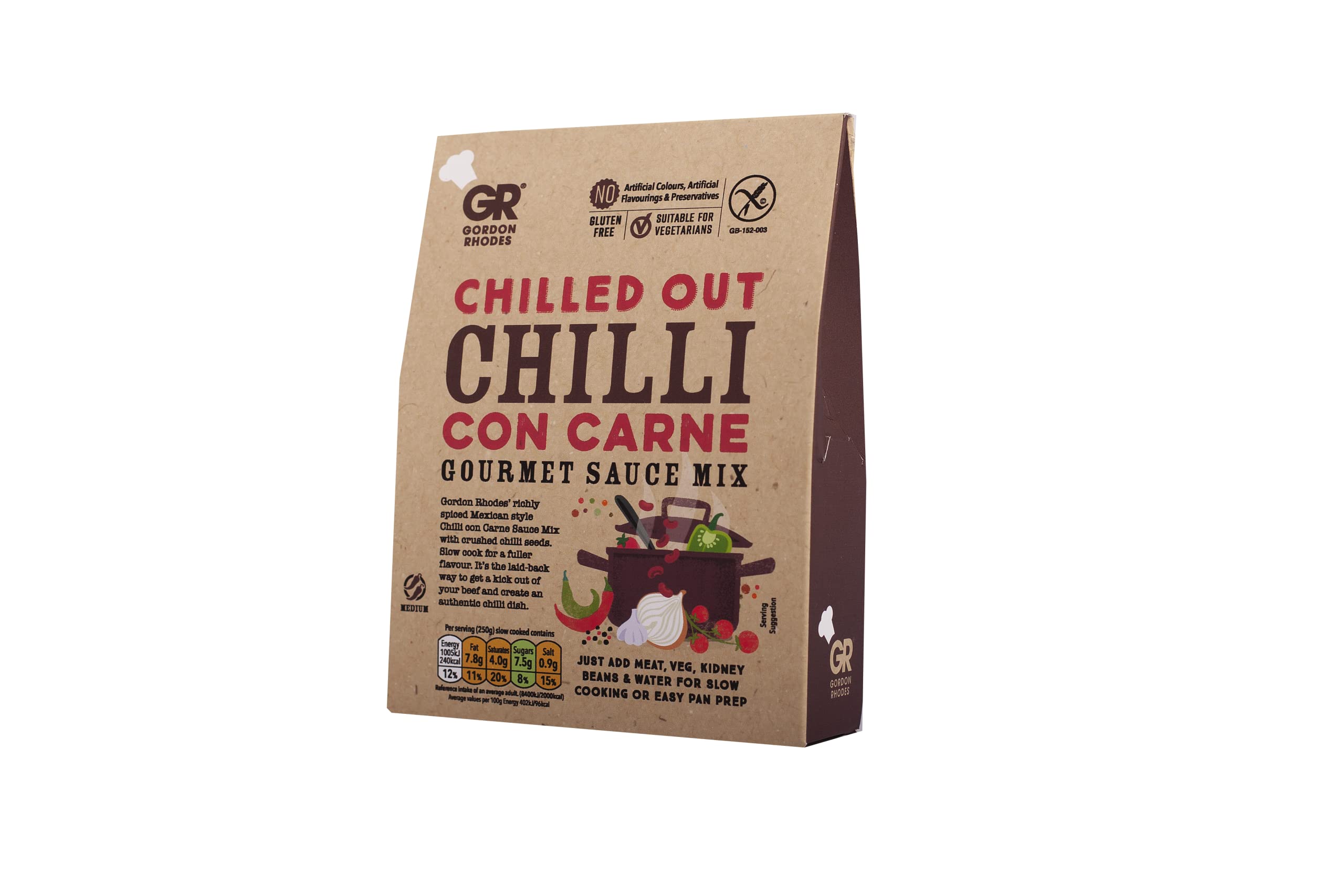 GR Gordon Rhodes Chilli con Carne Recipe Sauce Mix - Mexican Style, Vegetarian, Gluten-Free, 75g