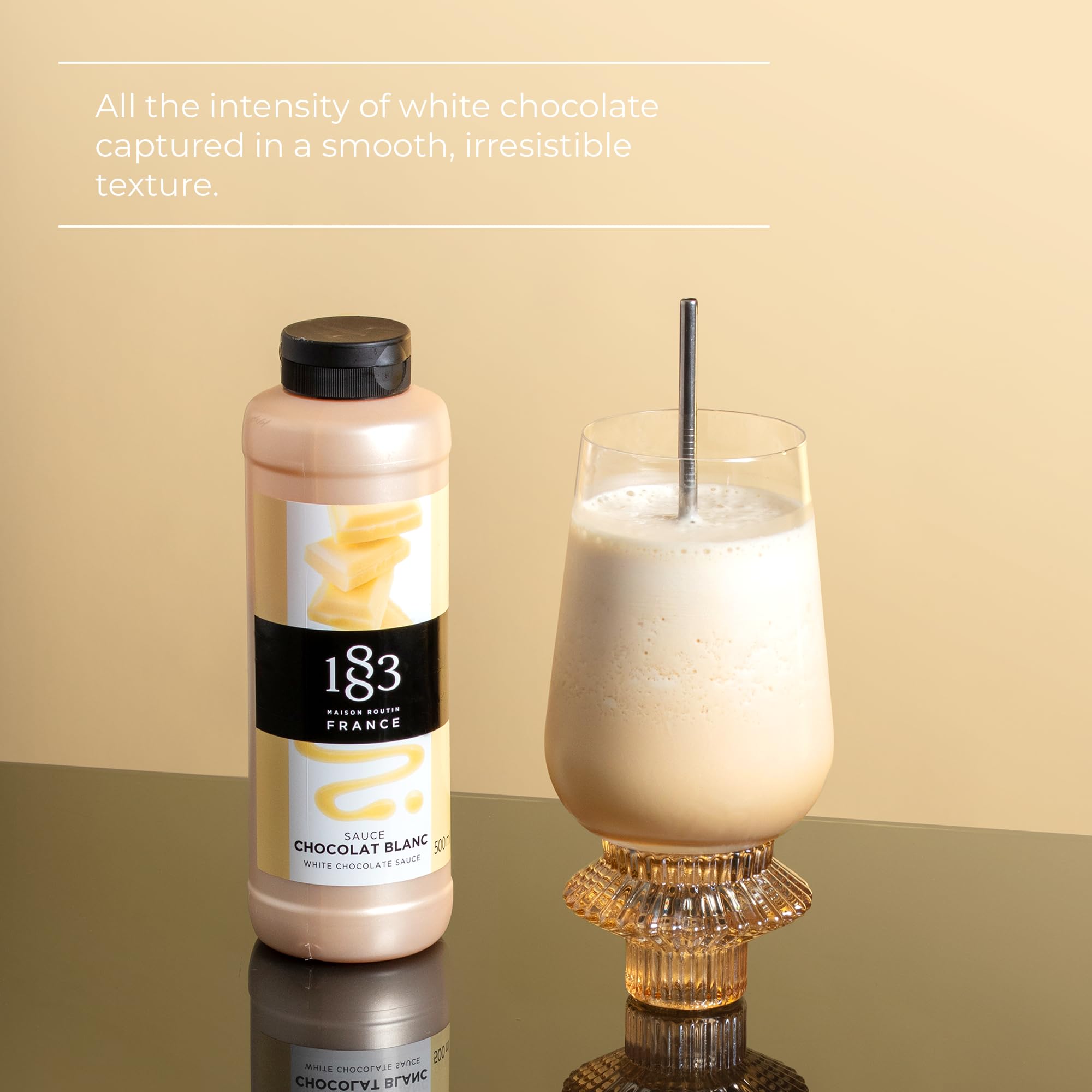 1883 MAISON ROUTIN White Chocolate Sauce - Creamy Indulgence for Desserts & Drinks | 500ml Bottle