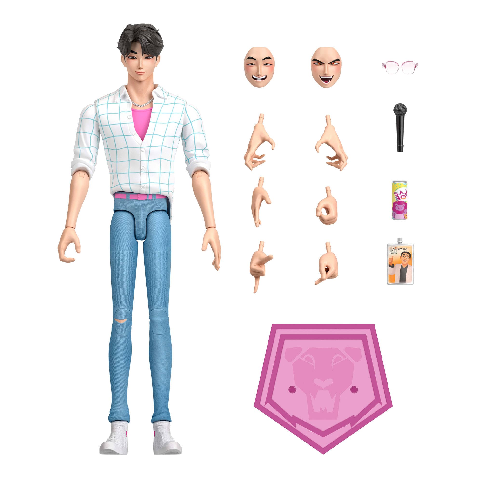 Mattel KPop Demon Hunters Jinu 6.7-inch Action Figure - 18 Points of Articulation | Multicolor Plastic | Ages 4+ 1