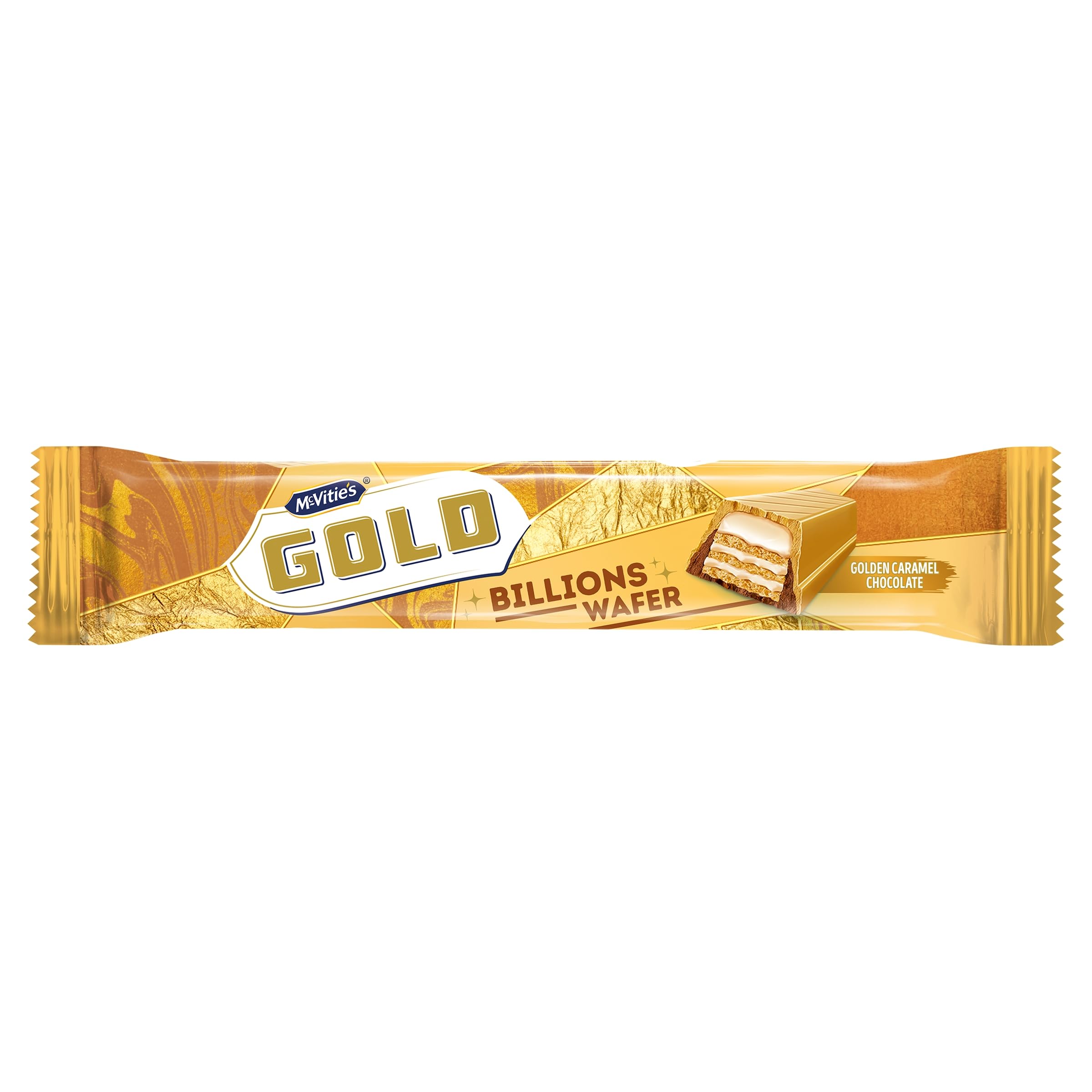 McVitie's Gold Billion Chocolate Wafer Bar - Crispy Wafer & Creamy Filling | 39.5g 1