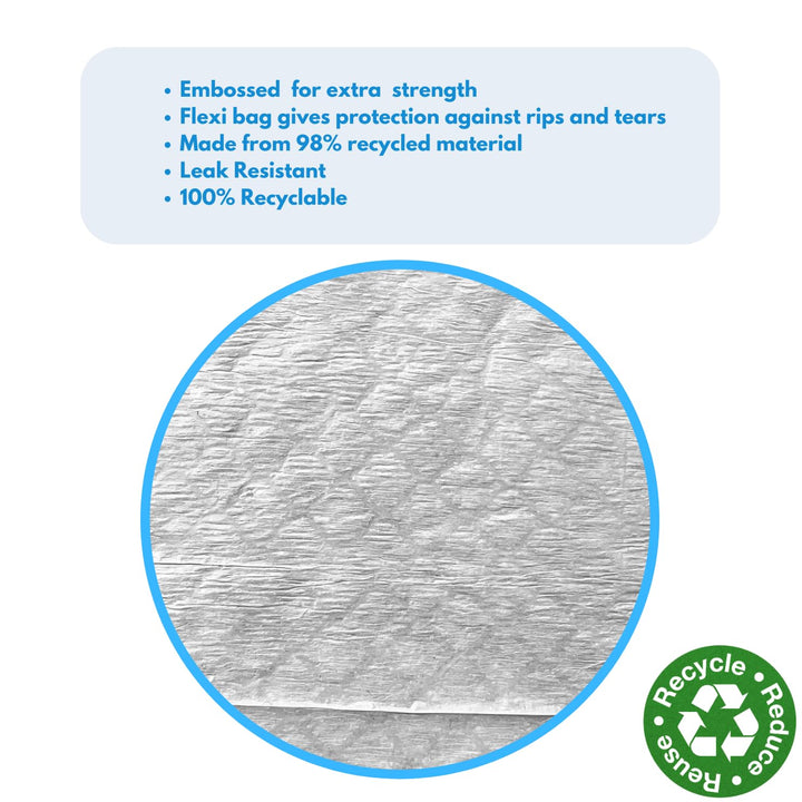 EcoBag Ultimate Embossed Vanilla Scented Drawstring Pedal Bin Liners 30L - 25 Pack