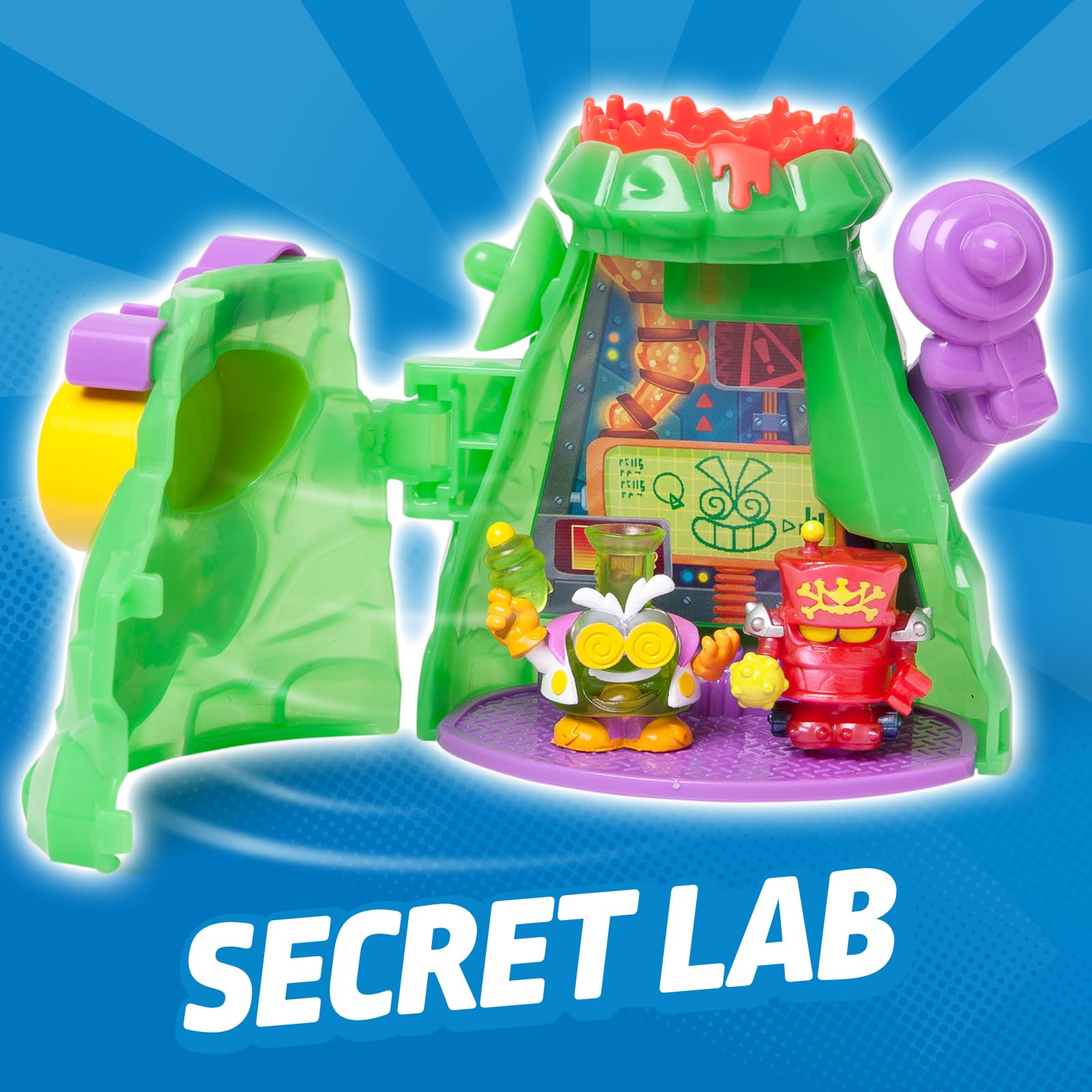 SUPERTHINGS RIVALS OF KABOOM Professor K's Hidden Volcano Base Playset | Includes 2 Exclusive Figures 6