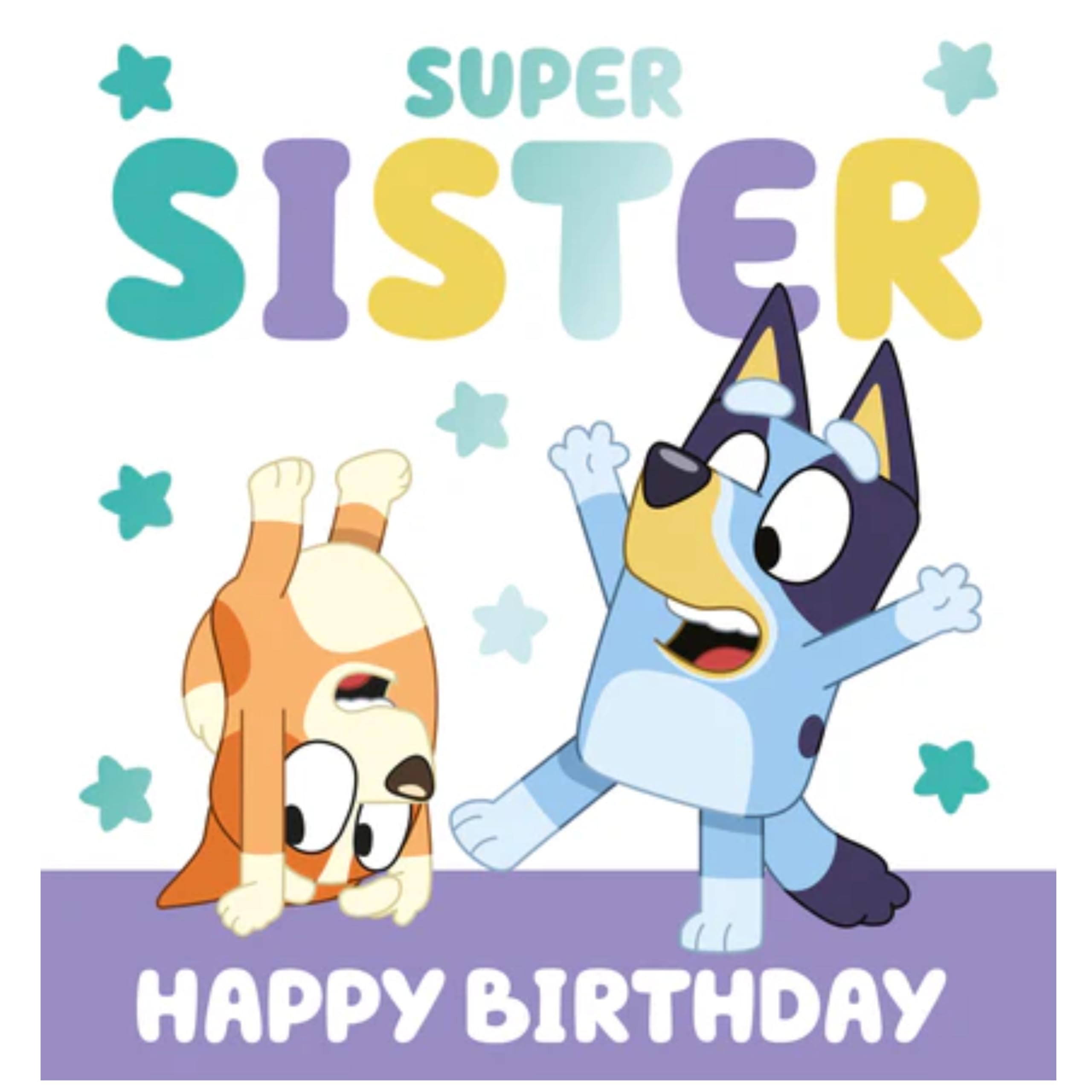 Danilo Promotions LTD Bluey Sister Birthday Card | 7 x 6 Inch | Multi Color 1
