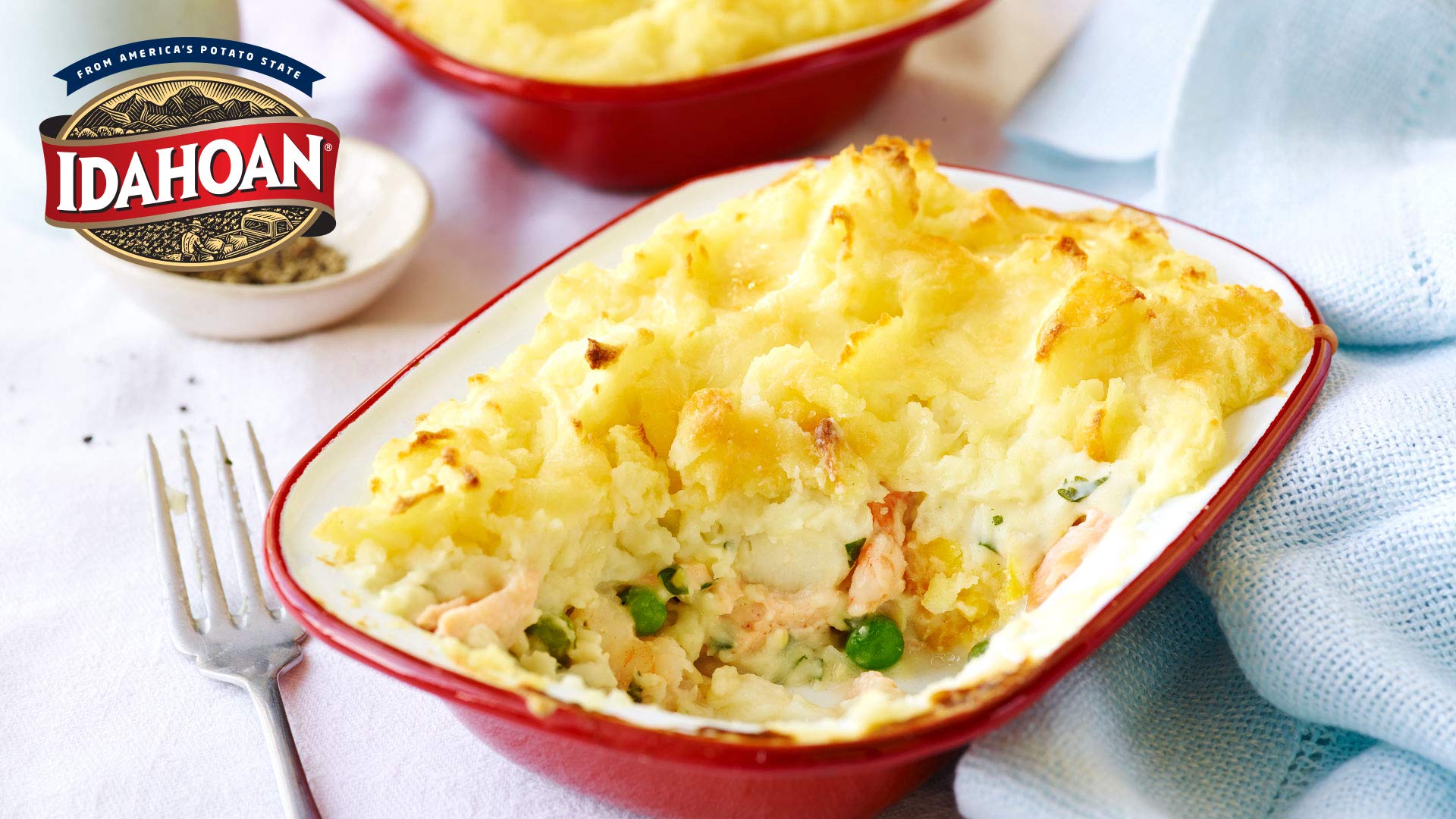 Idahoan Roasted Garlic Mash Potatoes - Gluten Free Vegetarian Instant Mashed Potatoes