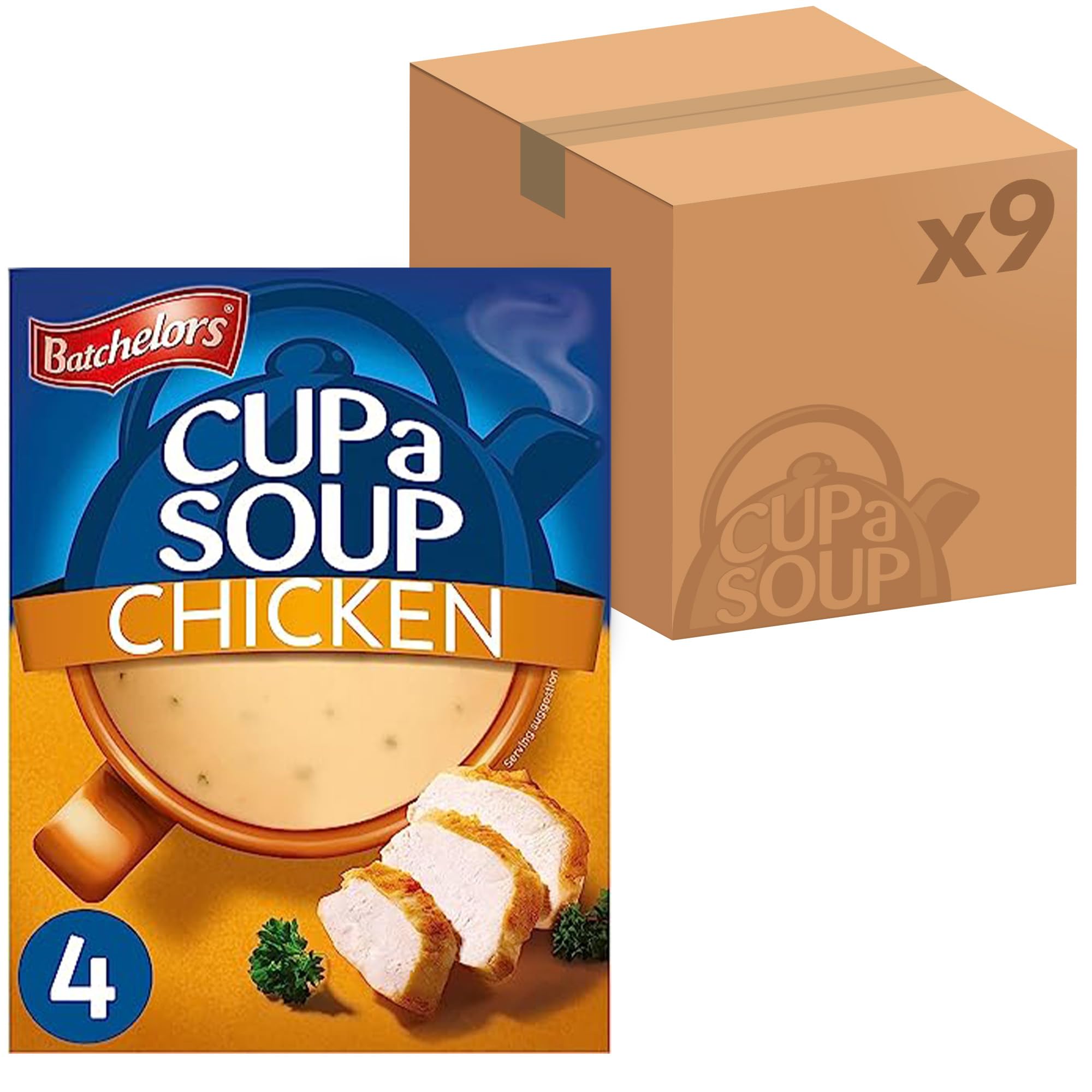 Batchelors - Cup a Soup Chicken Instant Soup Sachets (81 g, Pack of 9 Boxes)
