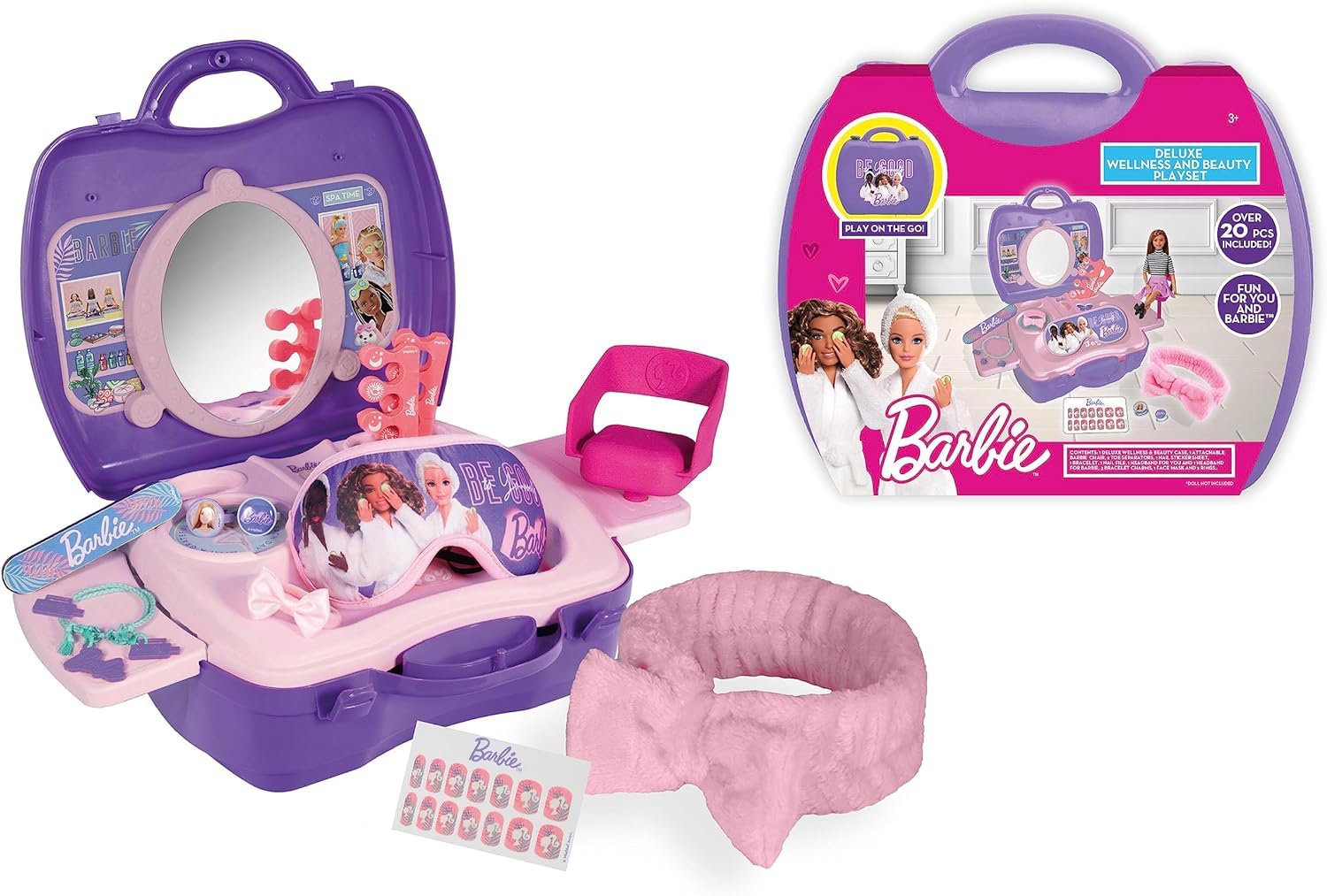 Sinco Creations Barbie Deluxe Wellness & Beauty Playset - 20 Piece, Pink, Plastic 8