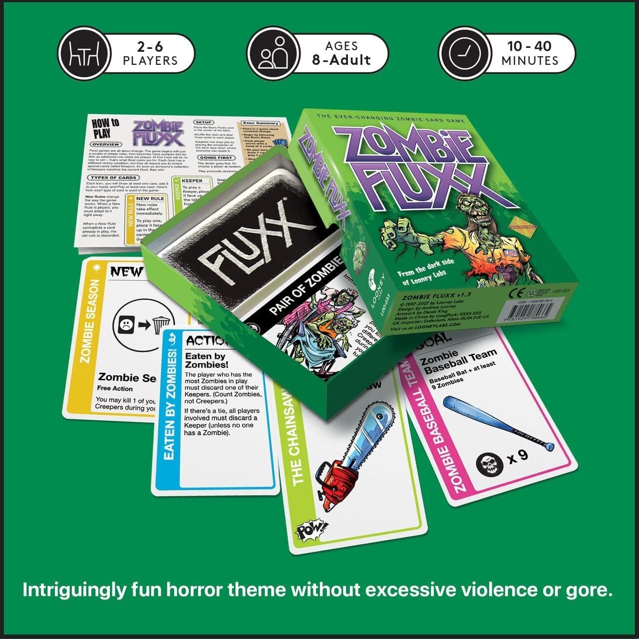 Looney Labs Zombie Fluxx Card Game, Multicoloured 5