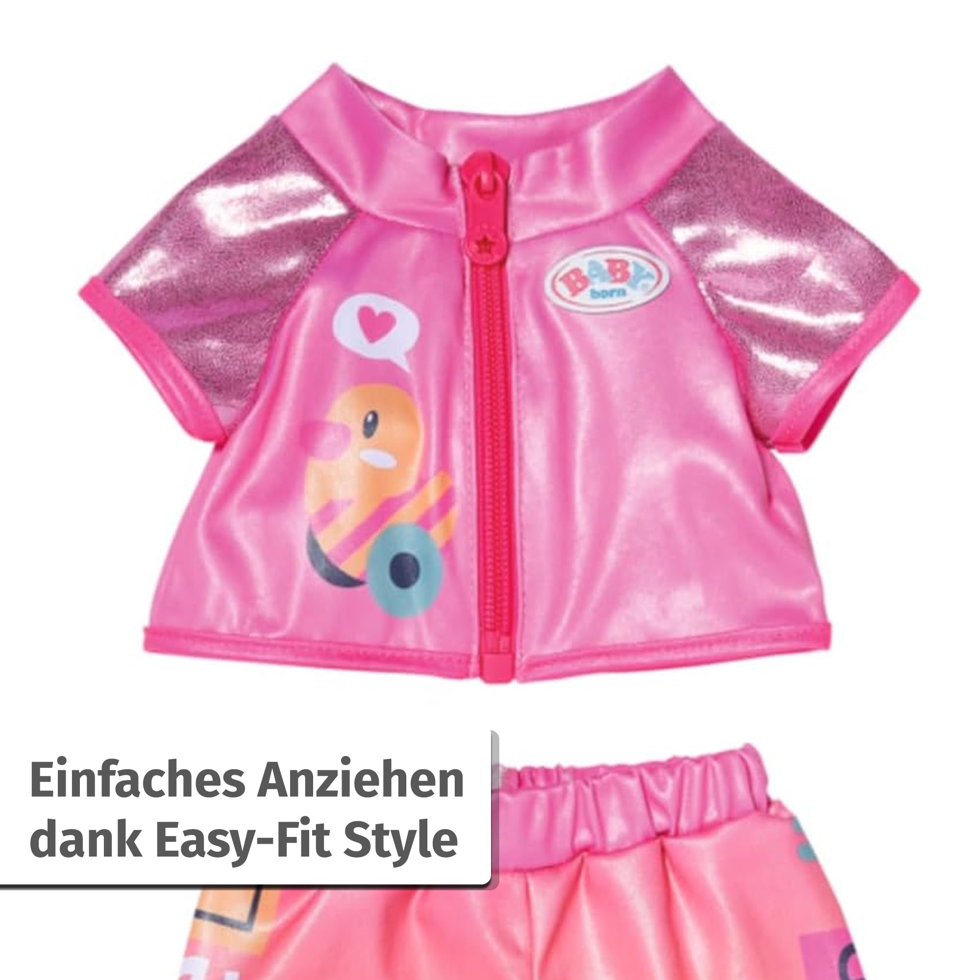 BABY born Bike Outfit 835876 - Sporty Bike Outfit with Gloves and Sunglasses for Dolls 13