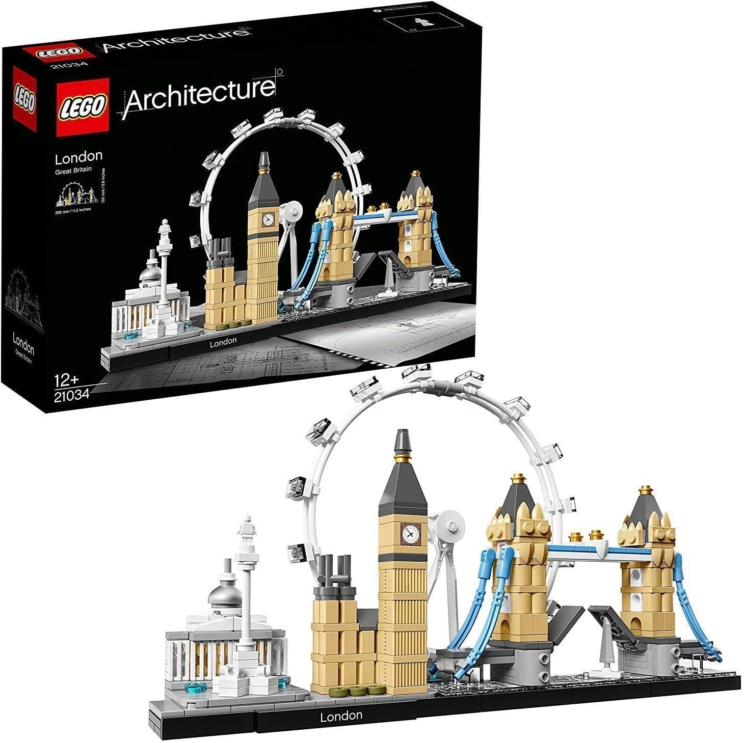 LEGO Architecture Skyline London 21034 - Big Ben, Tower Bridge, London Eye Building Set 1