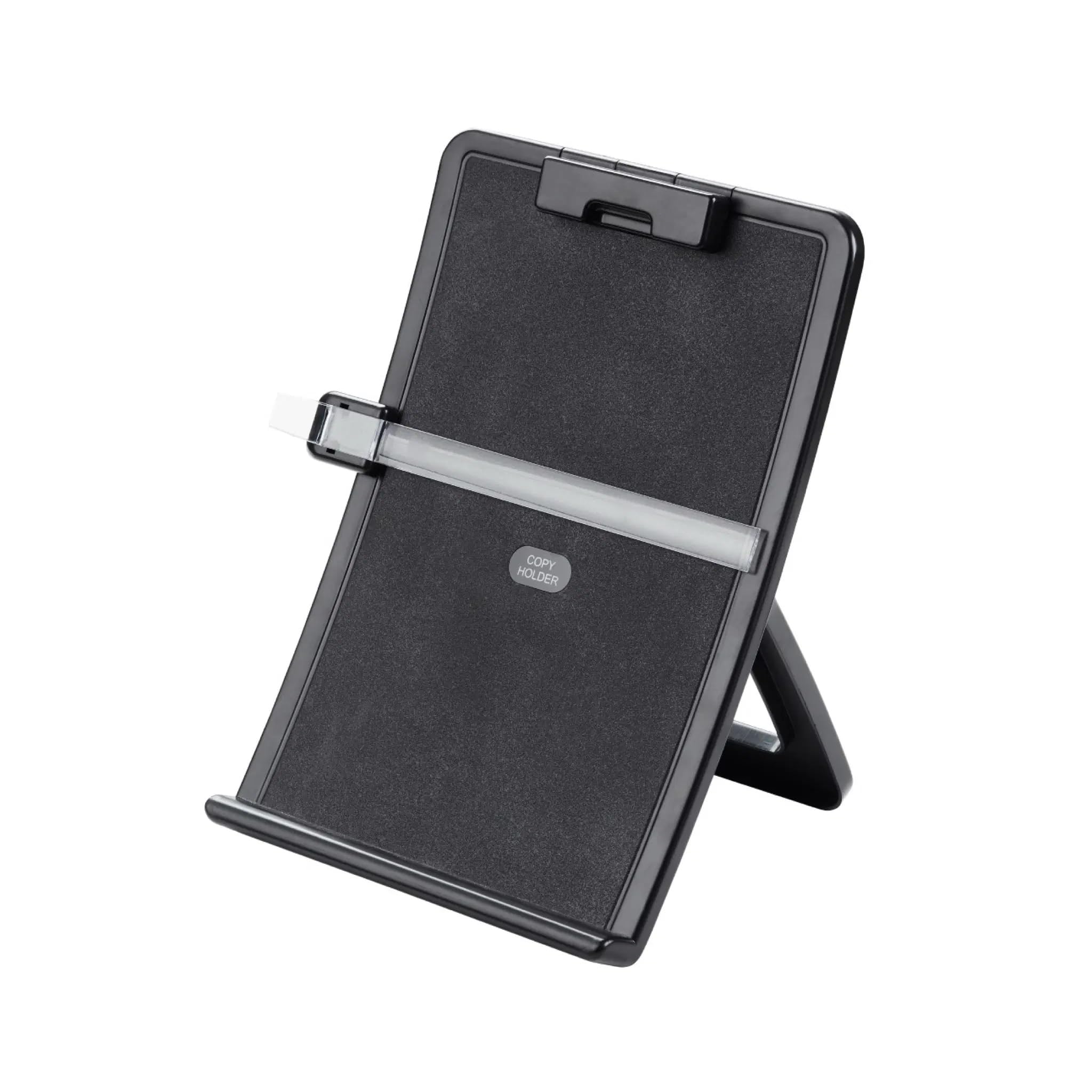 Q-Connect A4 Desktop Copyholder - Built-in Pen Holder | Metal Arm Clamp | White/Grey 1