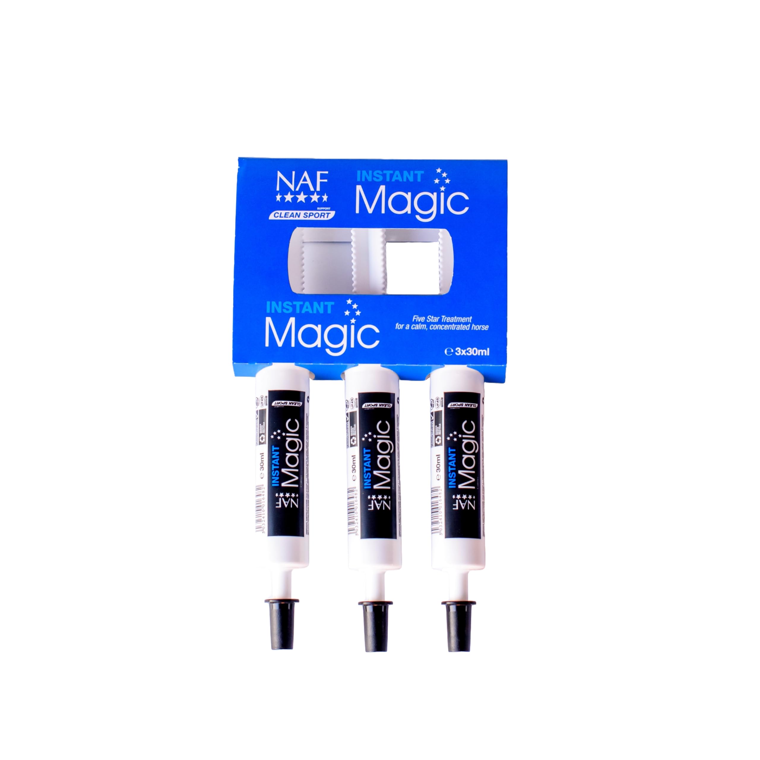 NAF Instant Magic Calming Supplement - Fast-Acting Liquid for Horses | 3 x 30ml Syringes