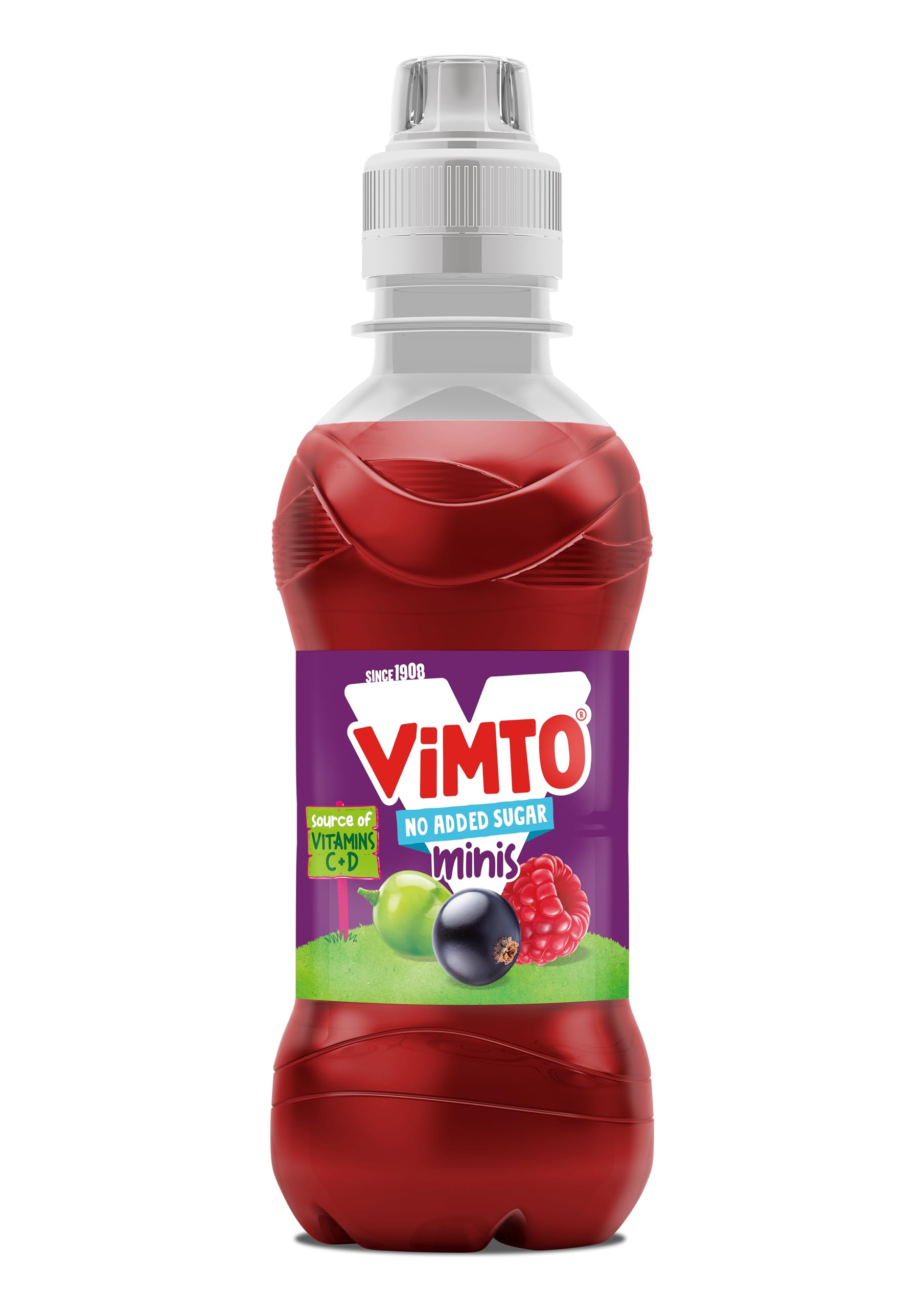 Vimto Kids Juice Drink - No Added Sugar Grape, Blackcurrant & Raspberry | 6 x 250ml Bottles