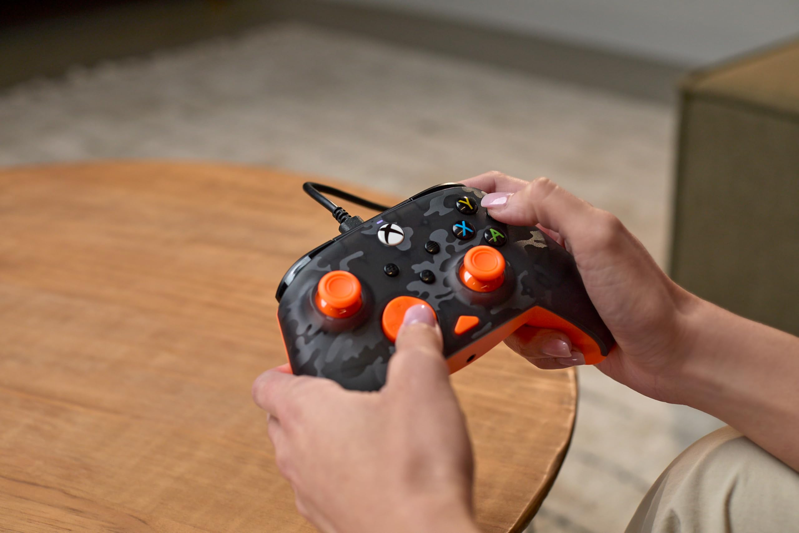 Turtle Beach Rematch Core Orange and Ghost Black Camo Wired Gaming Controll 5