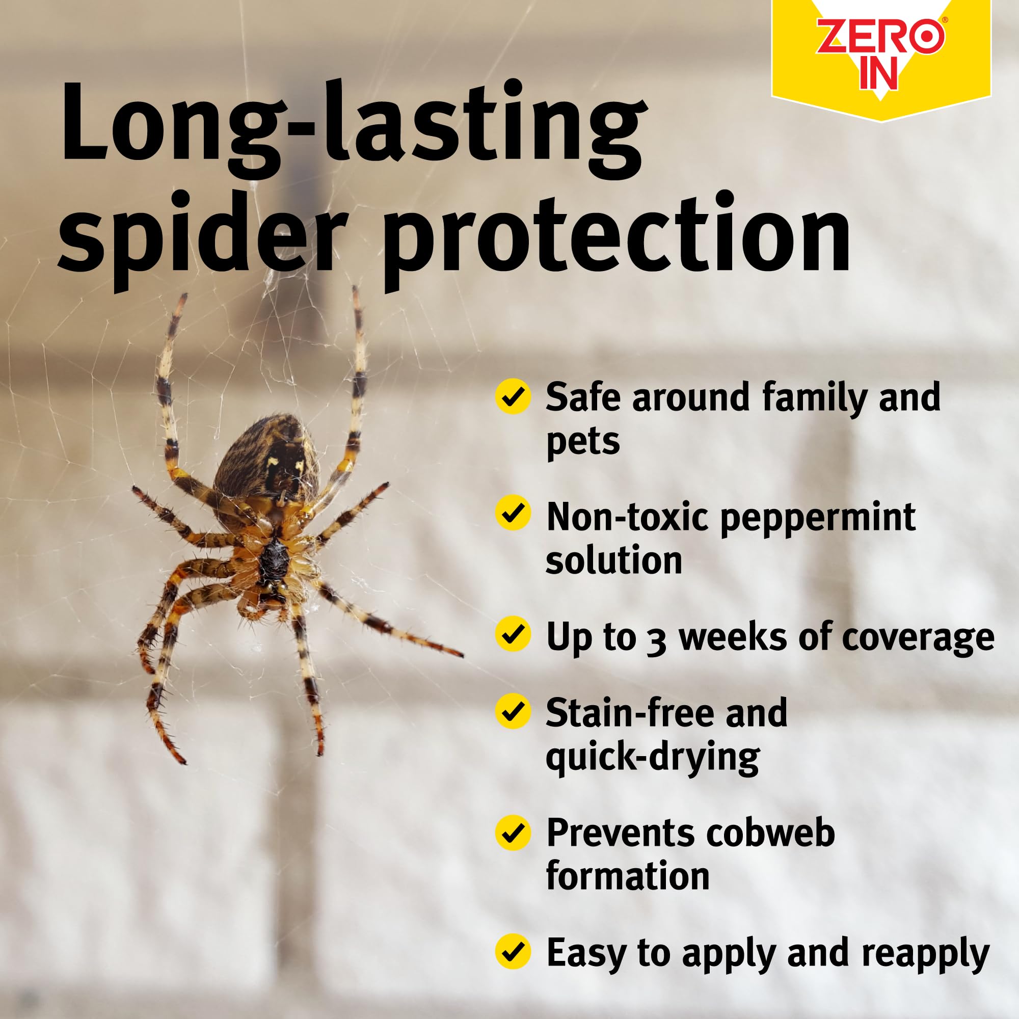 Zero In Spider Repellent - Indoor Peppermint Oil Spray | Non-Toxic | 1L Ready-to-Use 5
