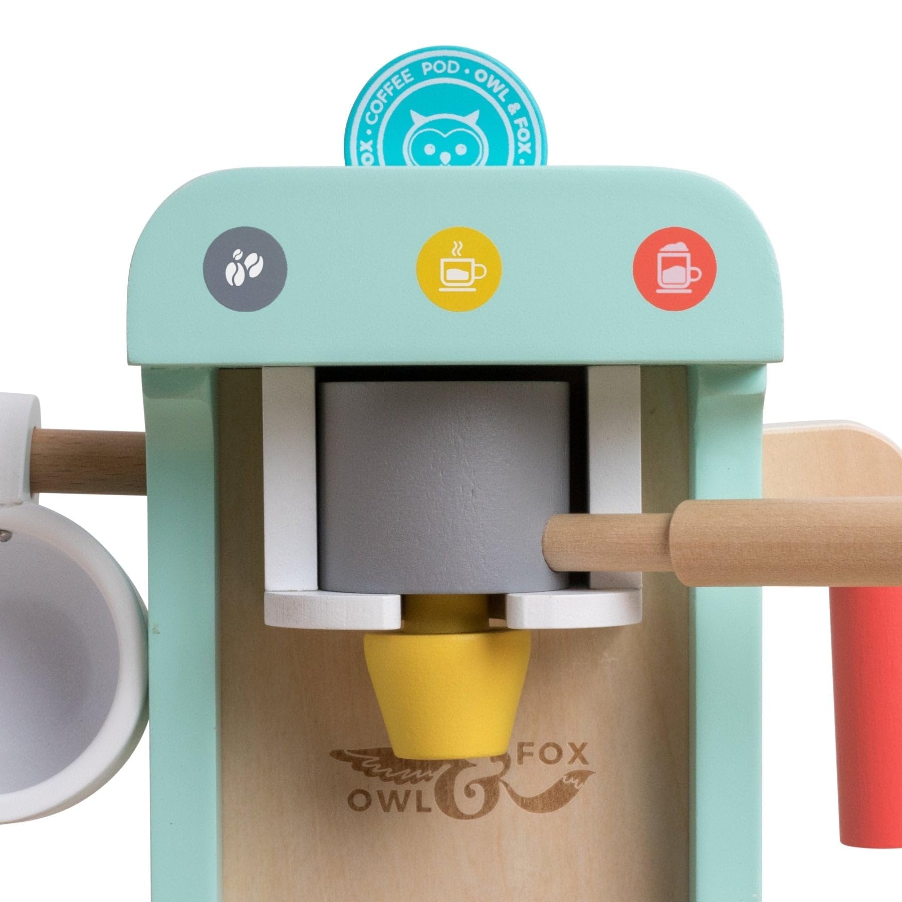 Owl & Fox Wooden Coffee Machine - Imaginative Play for Children 3+ | FSC Certified Wood 4