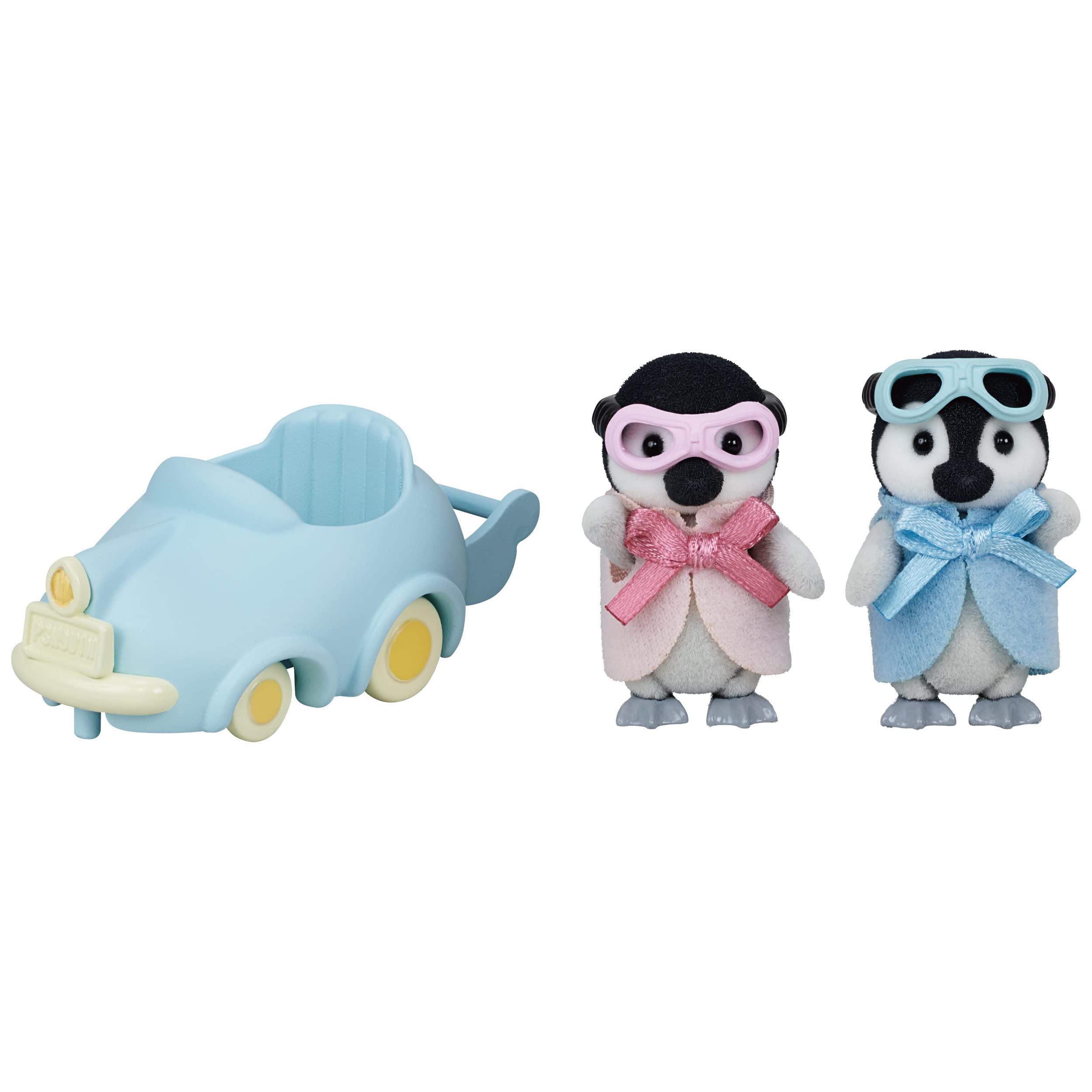 EPOCH Sylvanian Families Penguin Babies Ride ‘n Play Playset | Ages 3+ | Multicolor Plastic