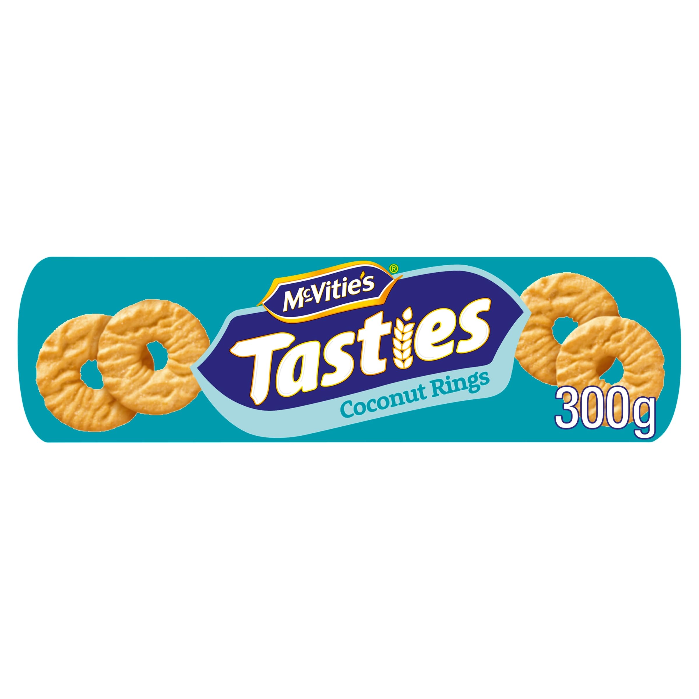 McVitie's Tasties Coconut Rings Biscuits - Rich Coconut Flavour | 300 g Pack