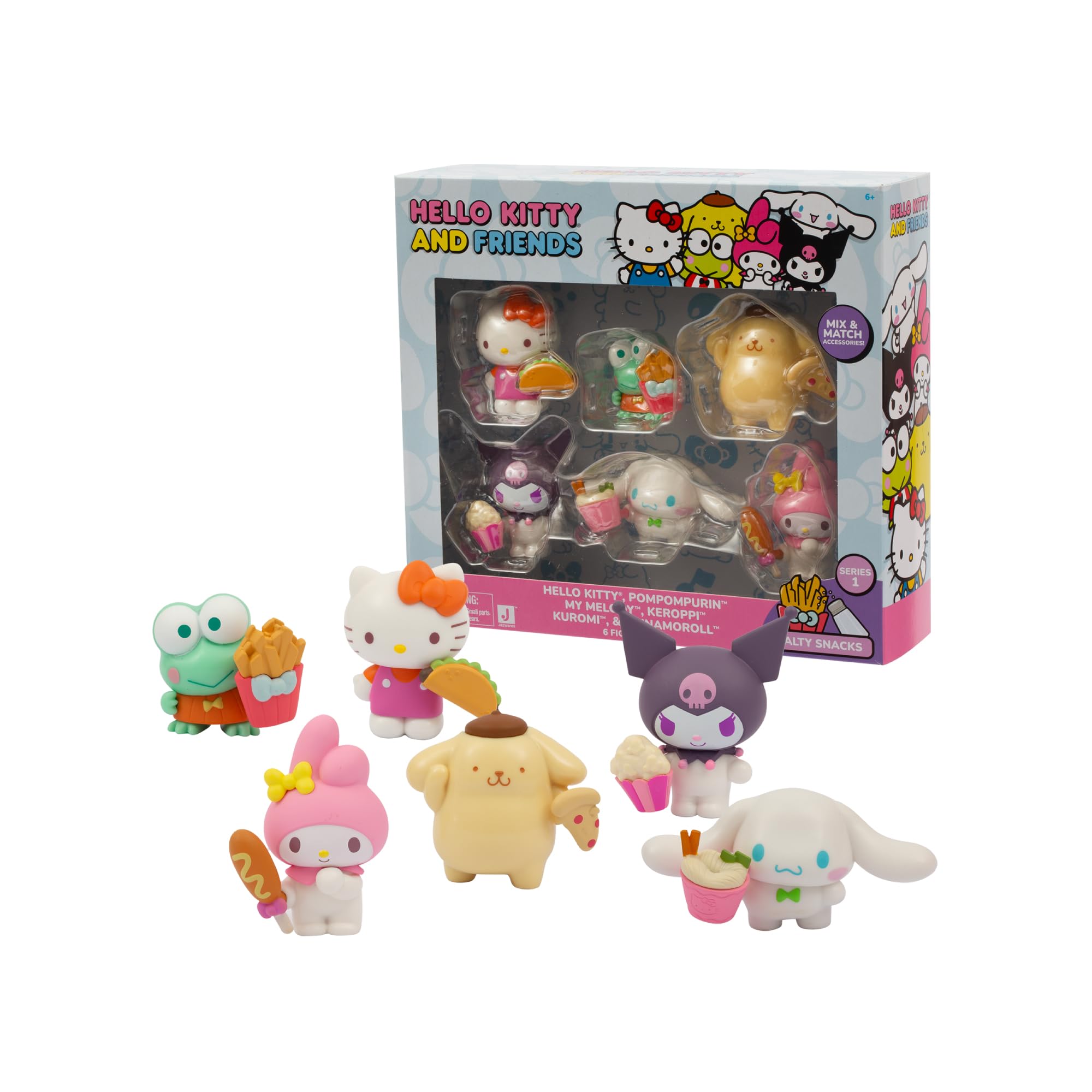 Hello Kitty 2-Inch Figure 6 Pack - Collectible Mini Figures Set with Unique Outfits 1