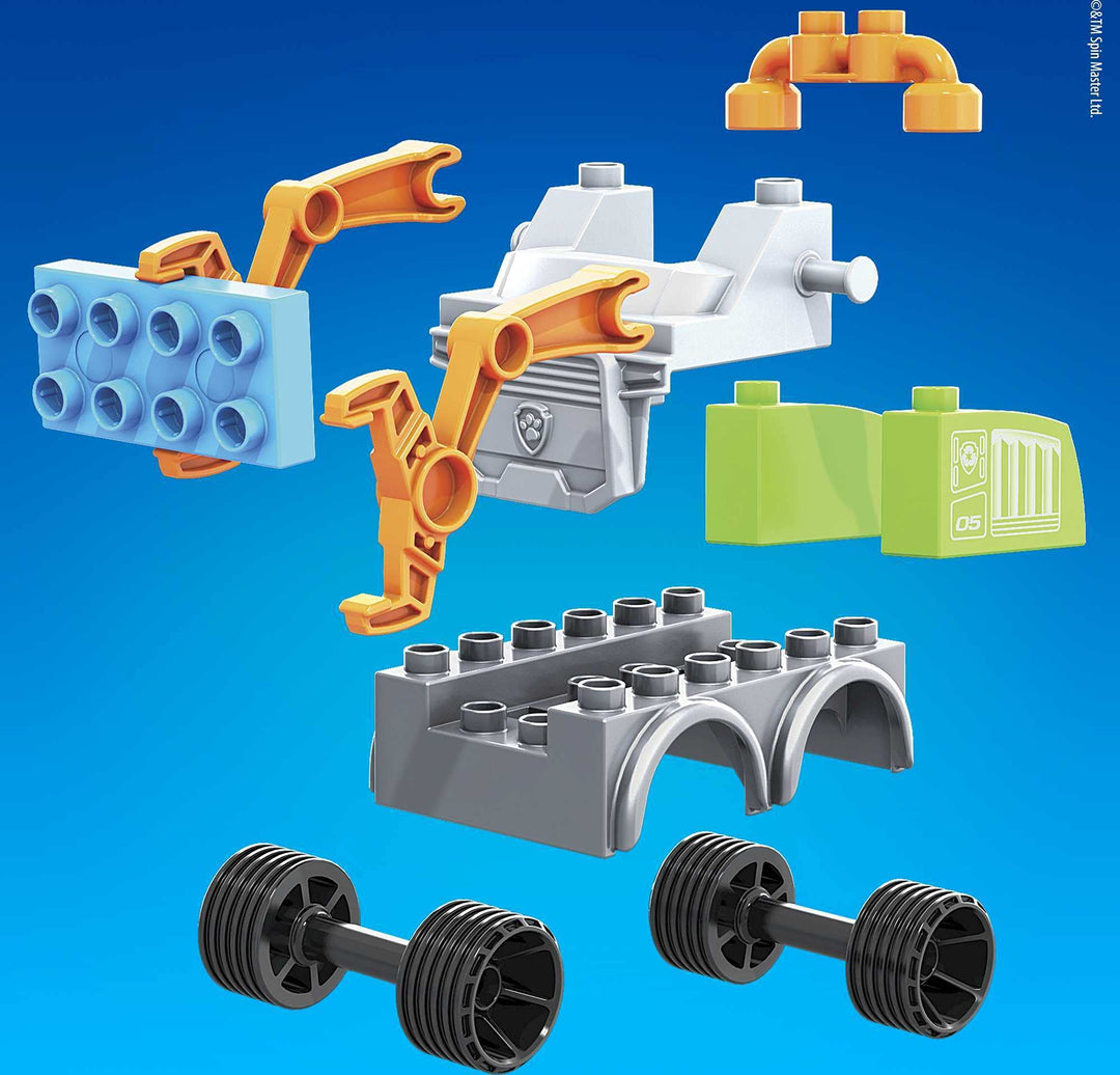 Mattel Mega Bloks Paw Patrol The Movie Rocky&#39;s City Juego de camiones de reciclaje