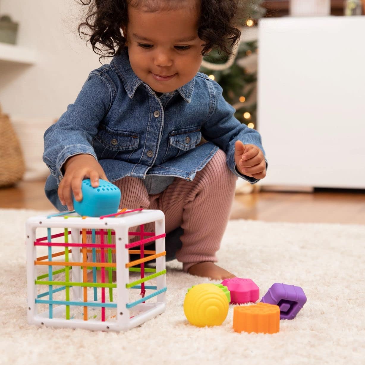 Fat Brain Toys InnyBin F251 - Shape Sorting Sensory Toy for Toddlers 4