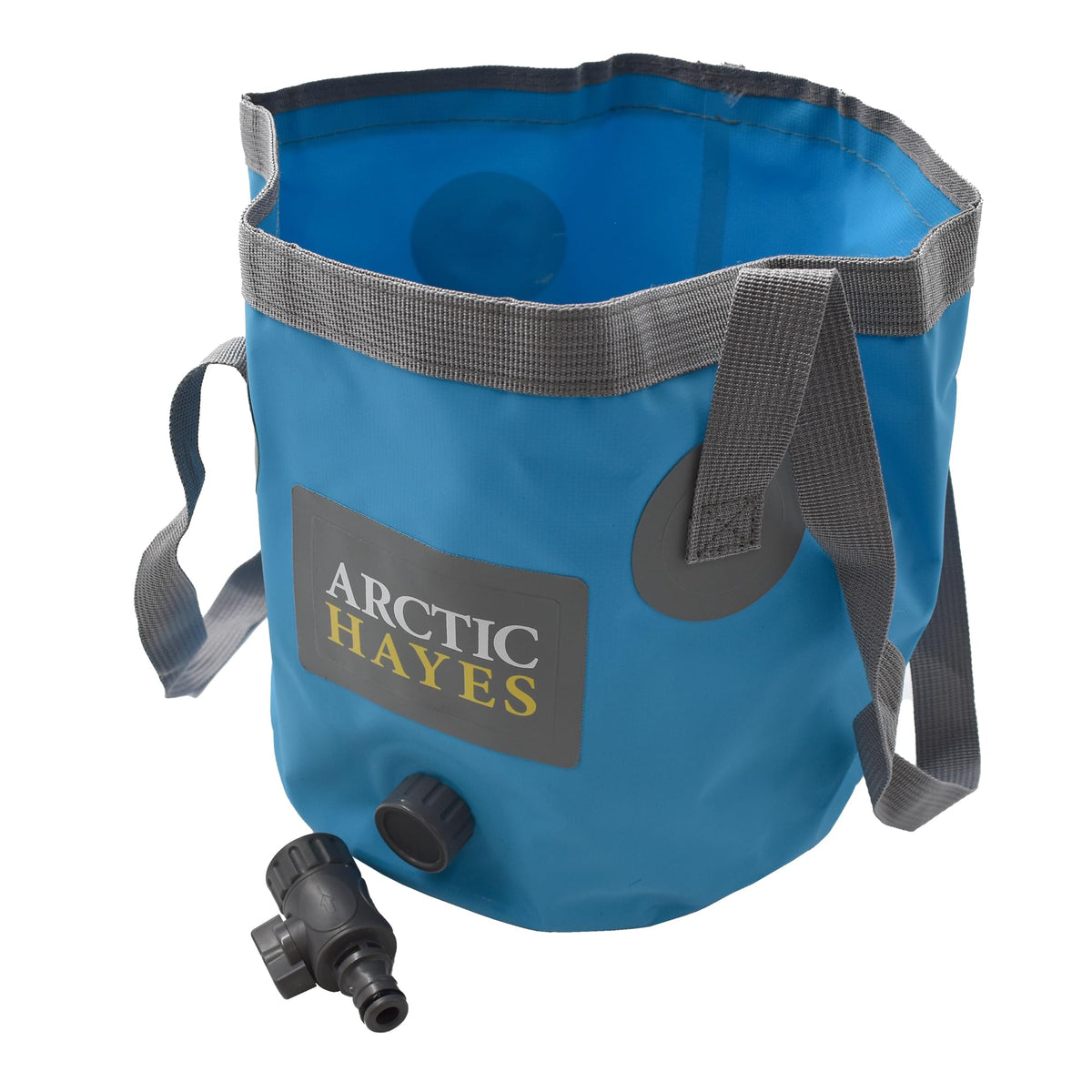 Arctic Hayes Foldable Bucket with Tap - 12 Litre, Blue
