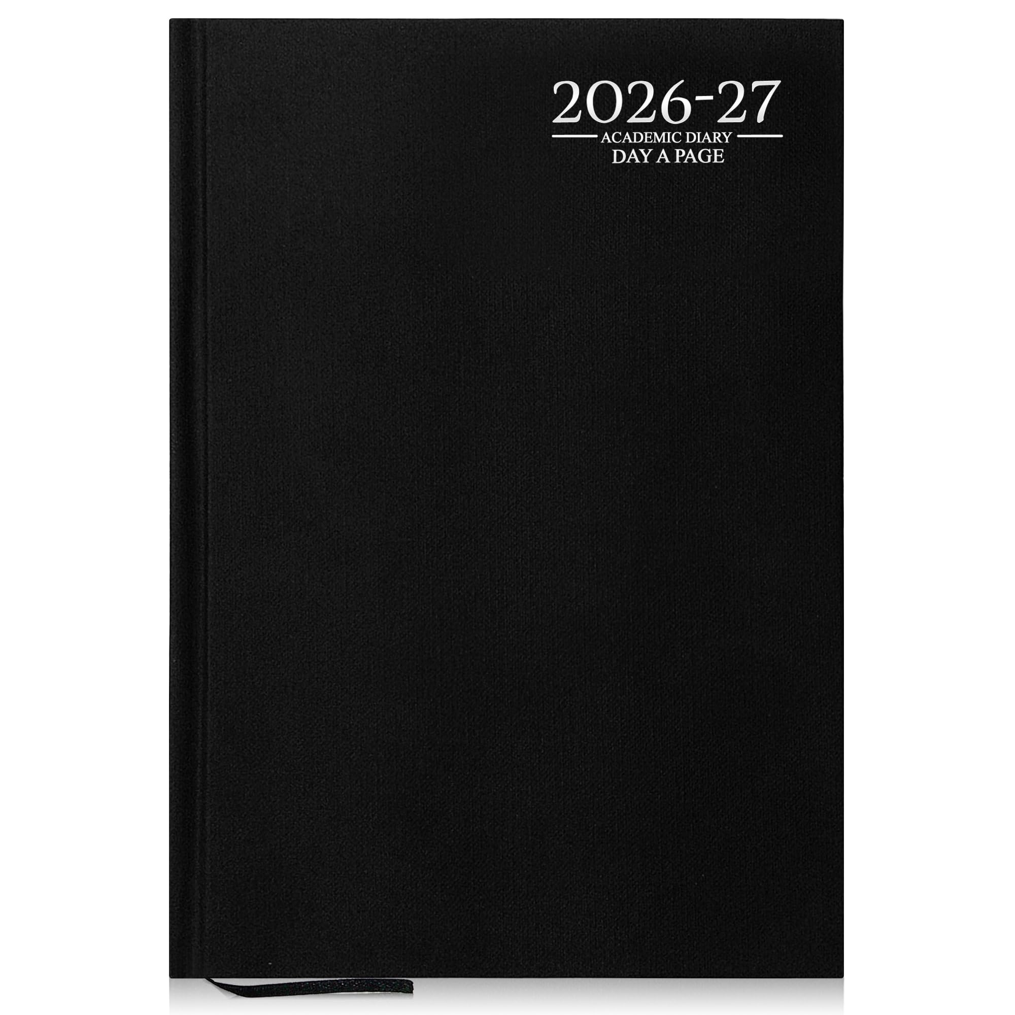 G4GADGET 2026-2027 Academic Diary - A5 Day A Page, Black Hardback | August 2026 - July 2027