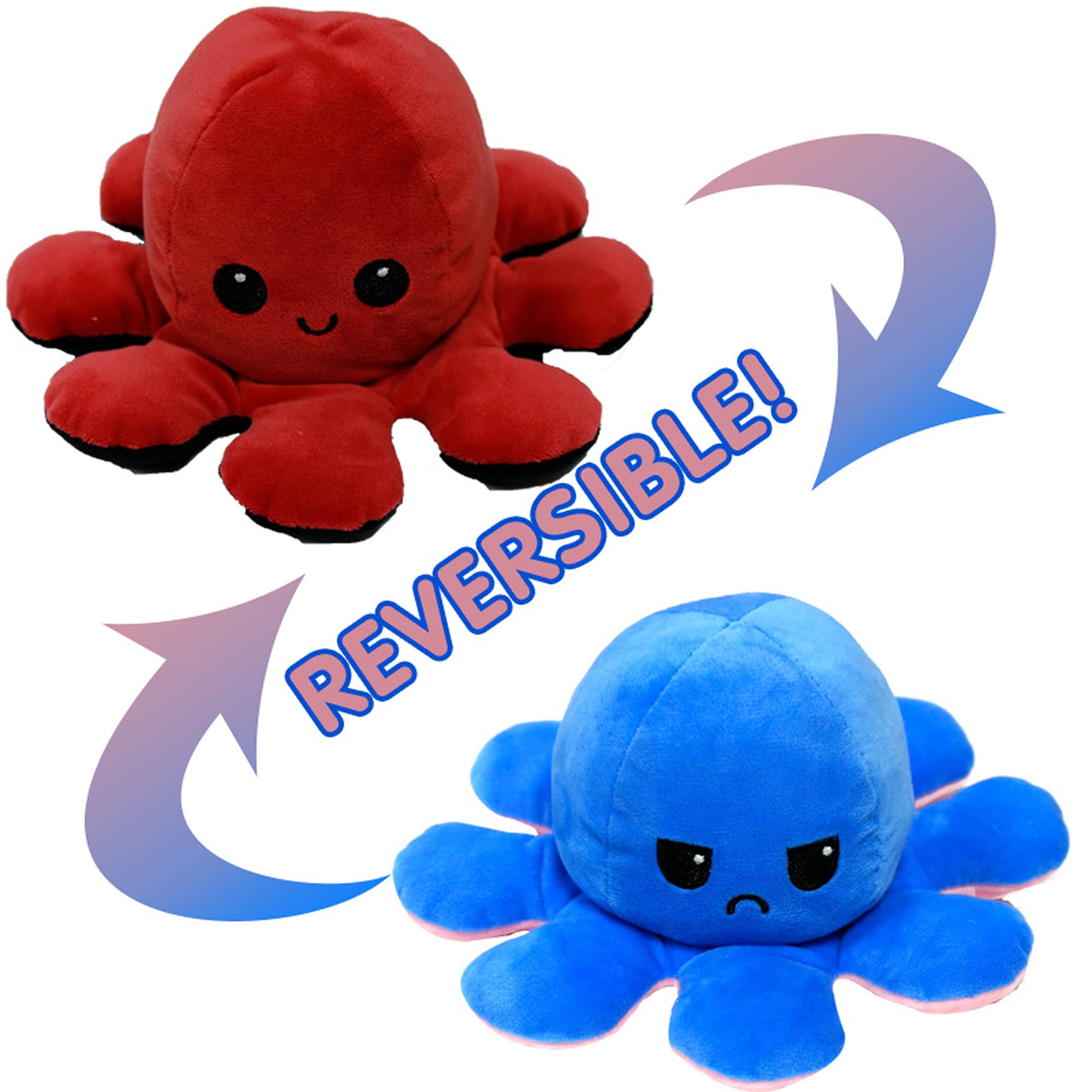 H Grossman Reversible Plush Octopus 20cm - Soft Stuffed Animal for Kids